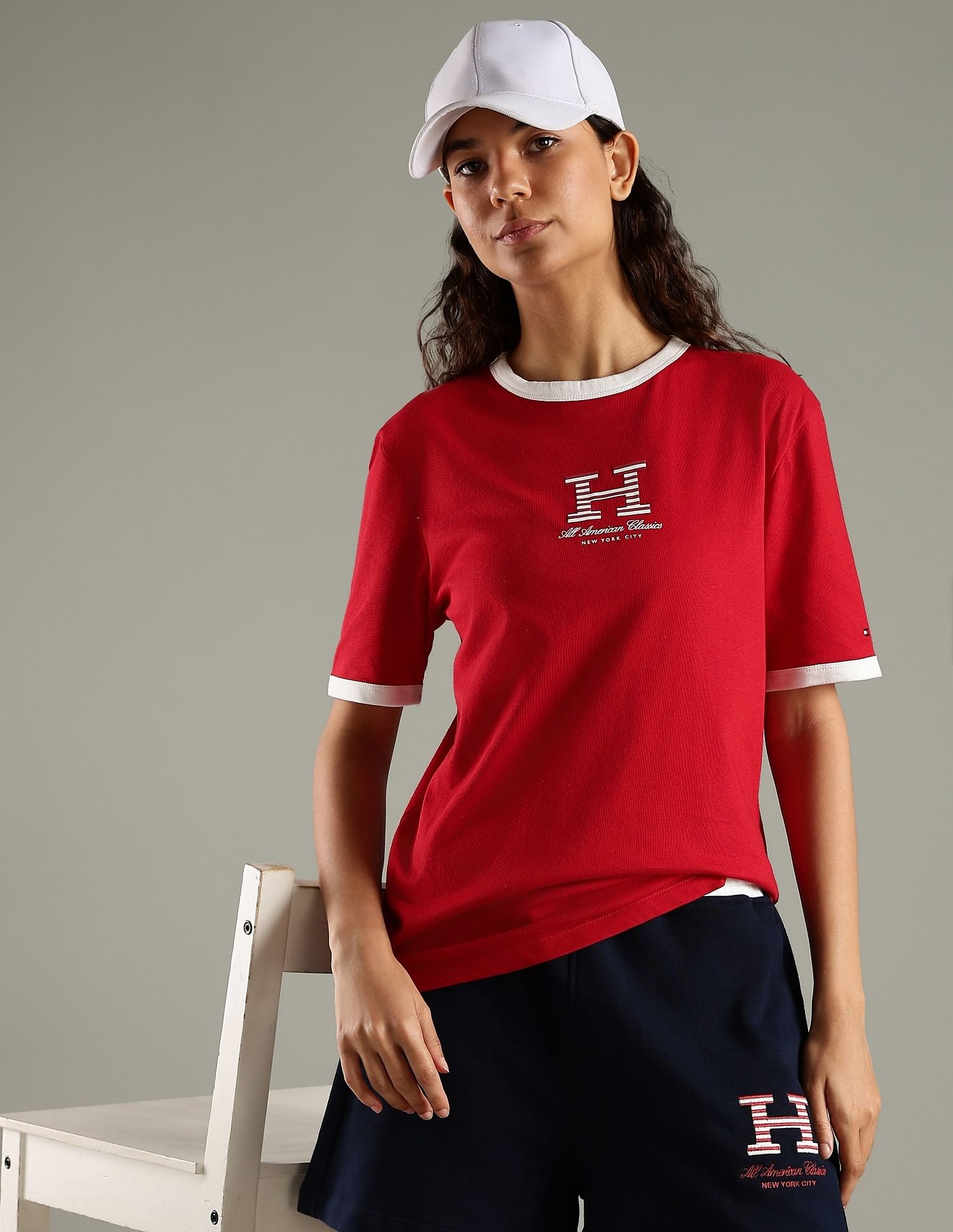 Tommy Hilfiger Printed Regular Fit Cotton T-Shirt