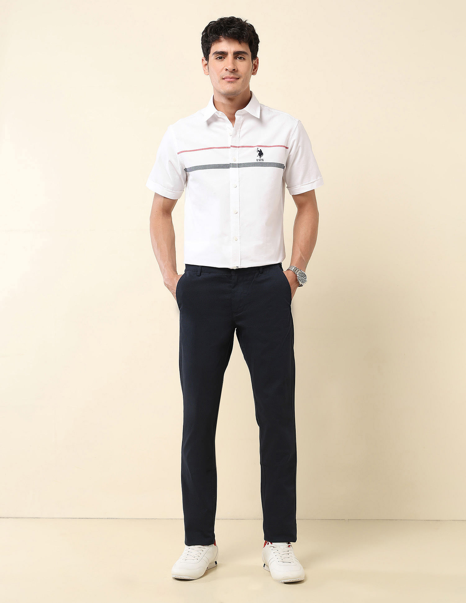 U.S. Polo Assn. Horizontal Striped Pure Cotton Shirt