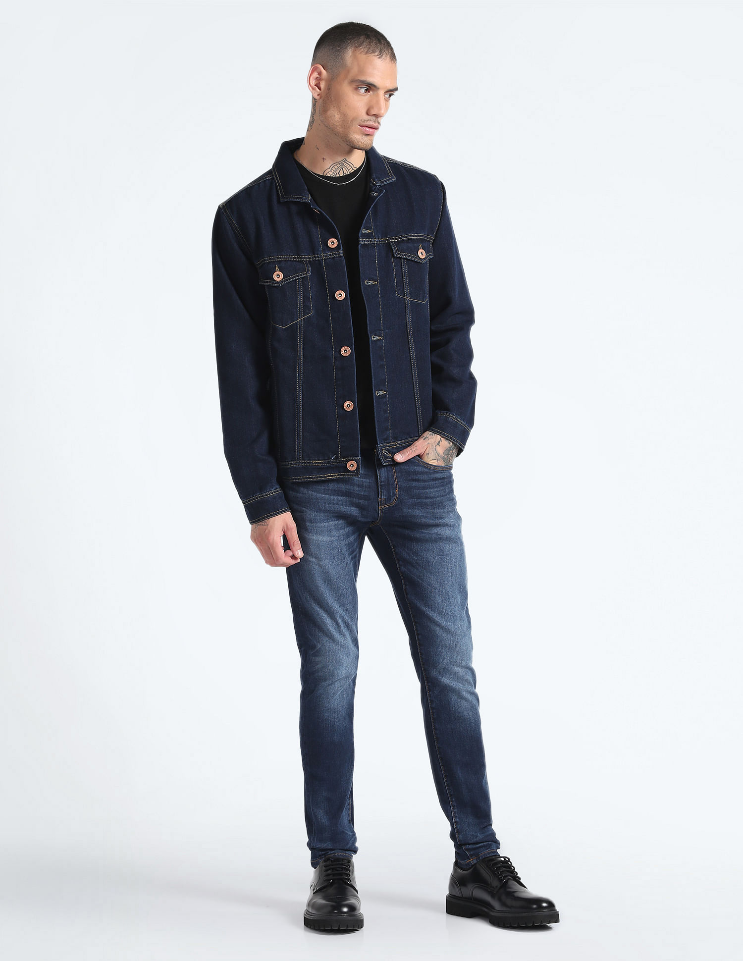 Flying Machine Jackson Super Slim Fit Stone Wash Jeans