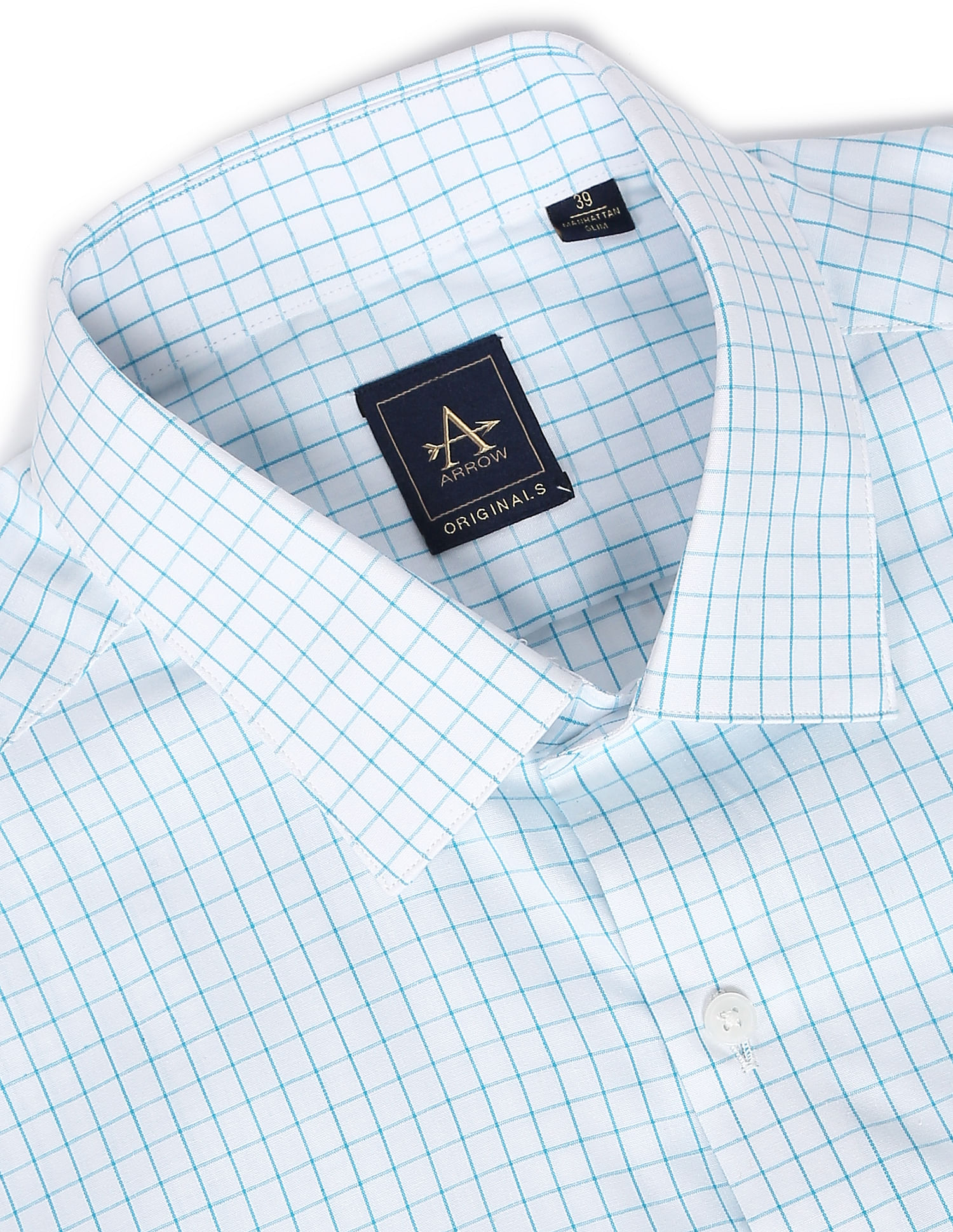 Arrow Manhattan Slim Fit Windowpane Check Shirt