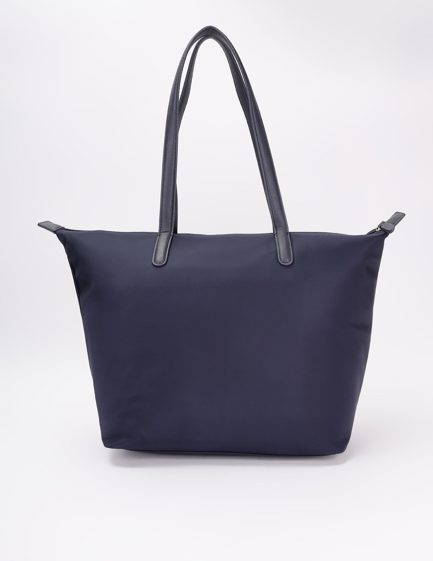 Tommy Hilfiger Solid Blue Nylon Tote Bag
