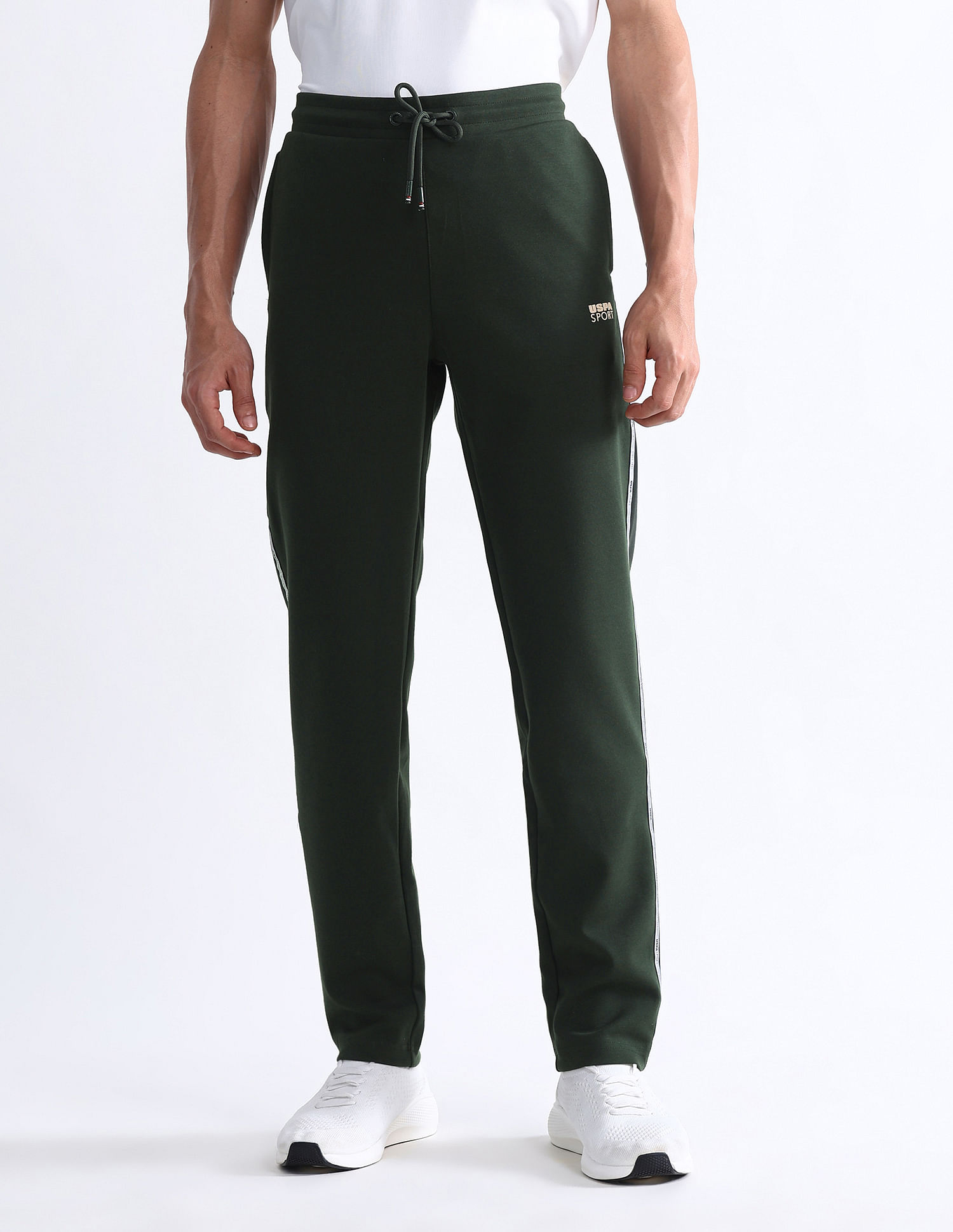 USPA Active Slim Fit Solid Active Track Pants