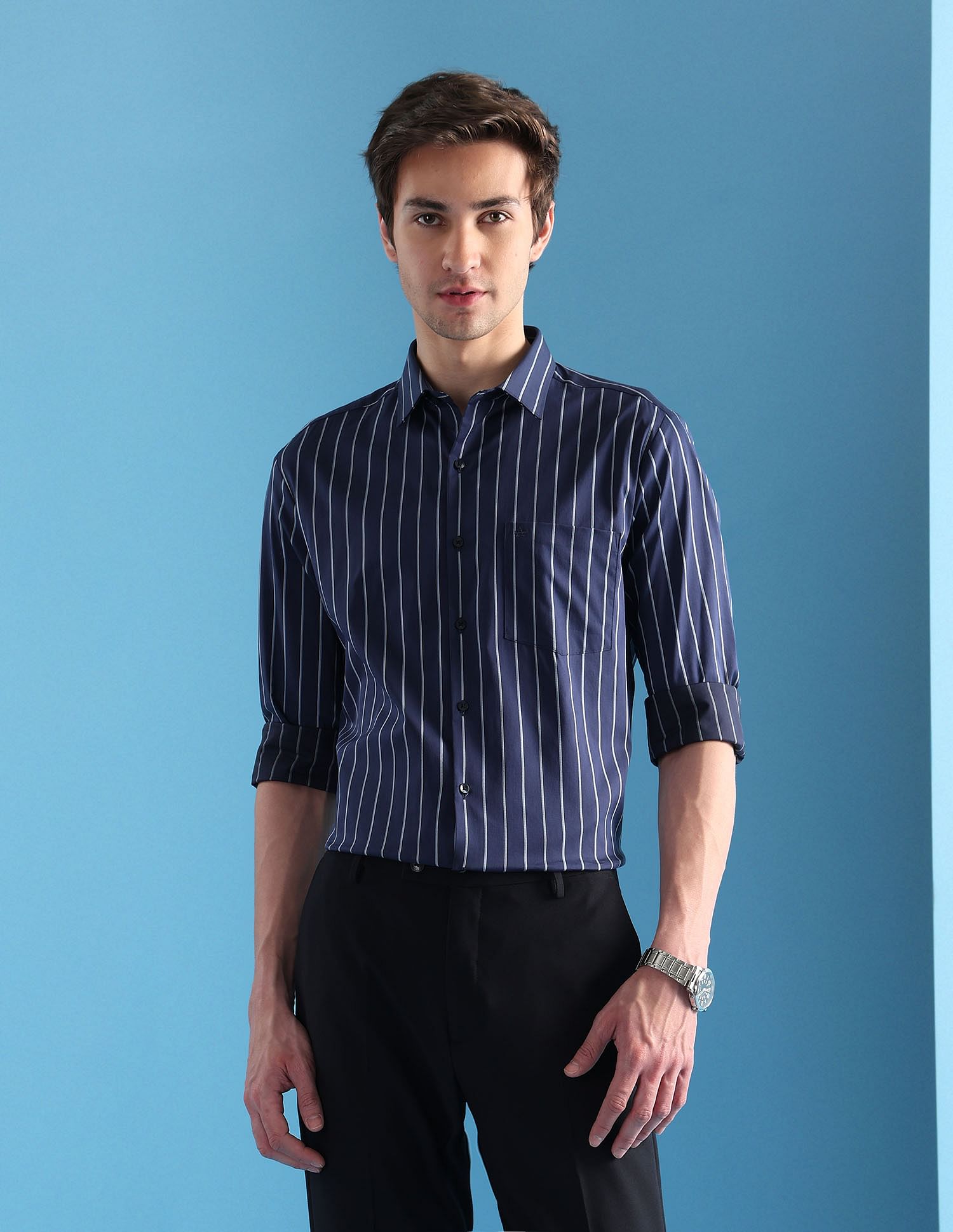 Arrow Vertical Striped Liberty Classic Fit Velocity Shirt