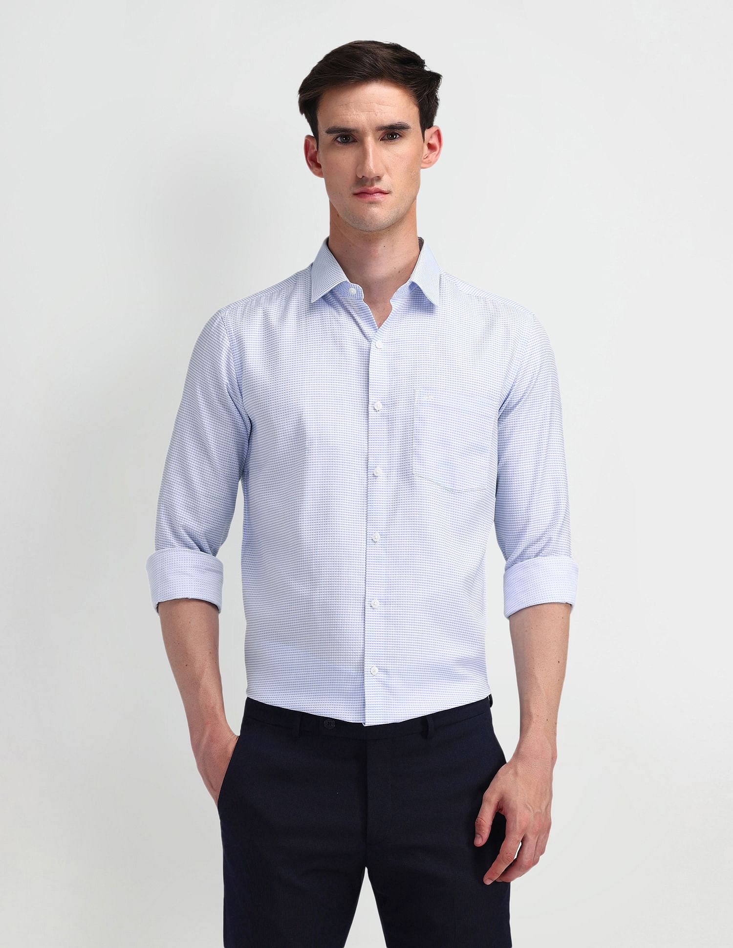 Arrow Manhattan Slim Fit Cotton Shirt