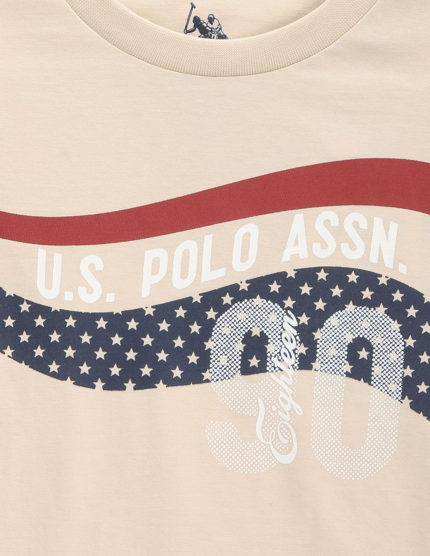 U.S. Polo Assn. Kids Boys Crew Neck Graphic Print T-Shirt