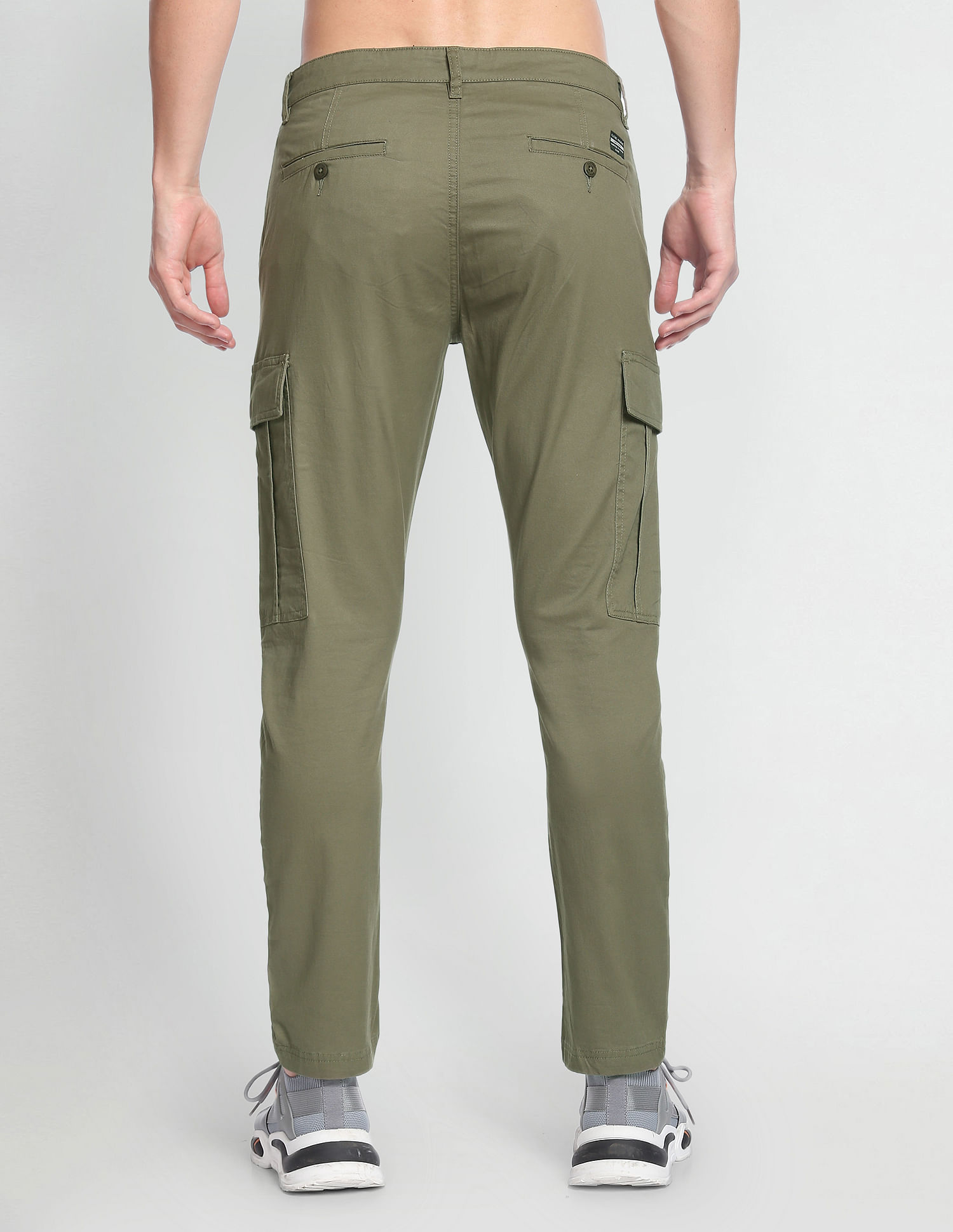 Cargo trousers  Dark green  Men  HM IN