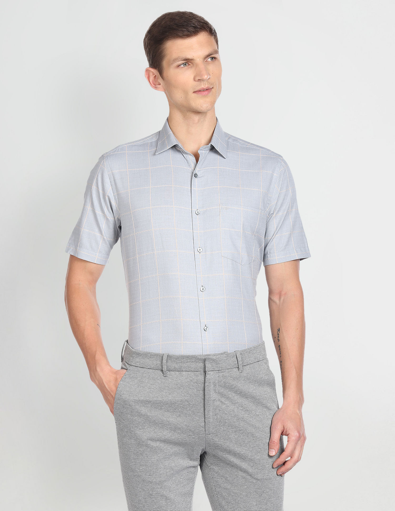 Arrow Windowpane Check Dobby Shirt