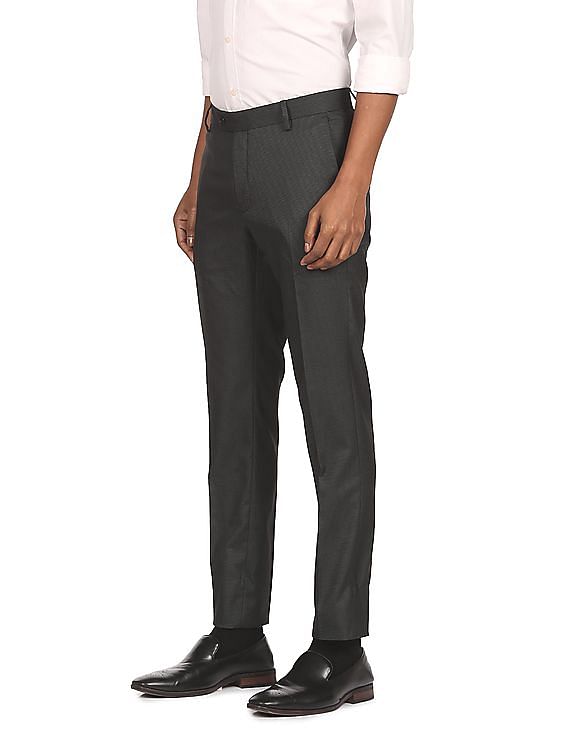 Arrow Regular Fit Patterned Formal Trousers