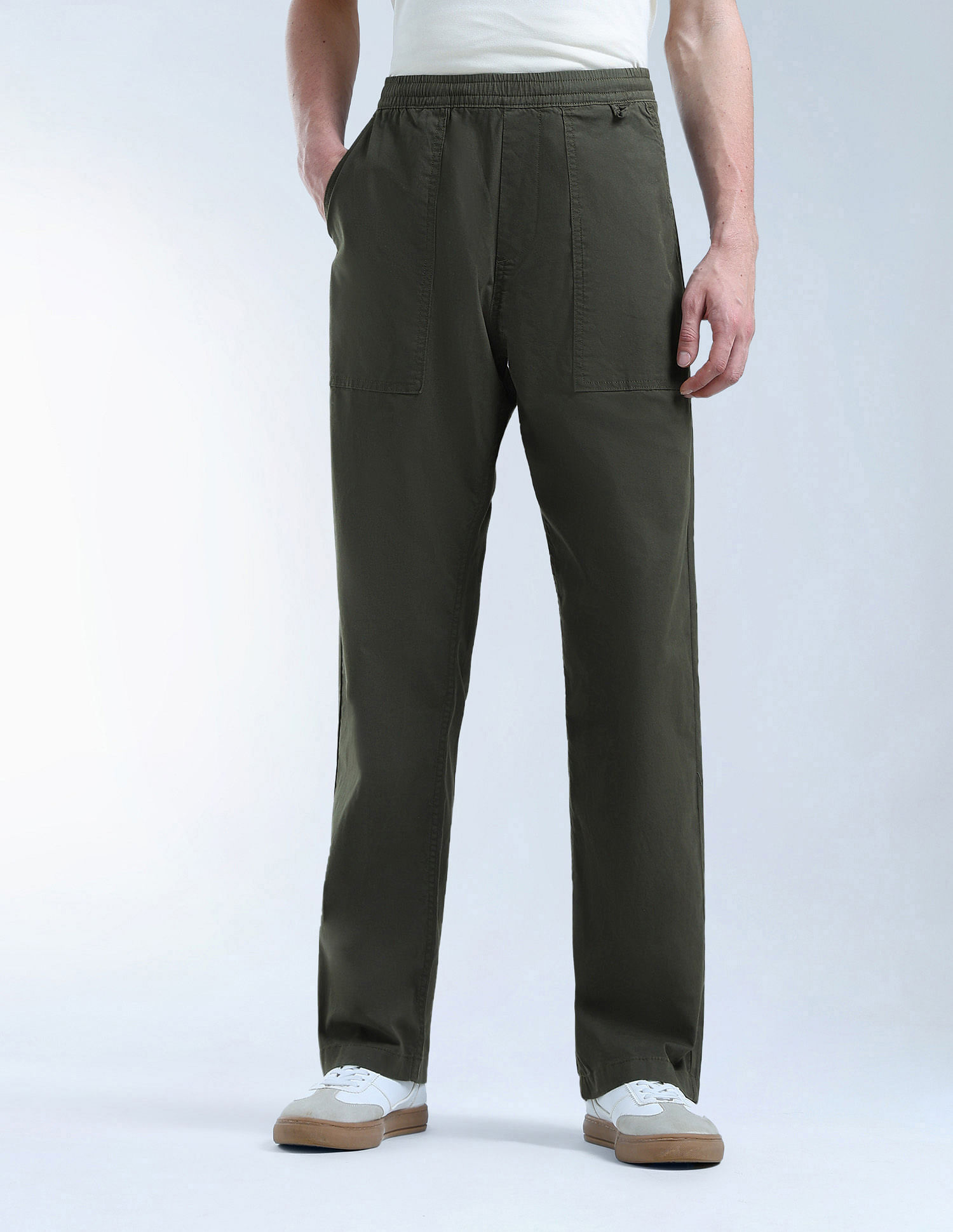 Flying Machine Cobain Loose Fit Mid Rise Chinos