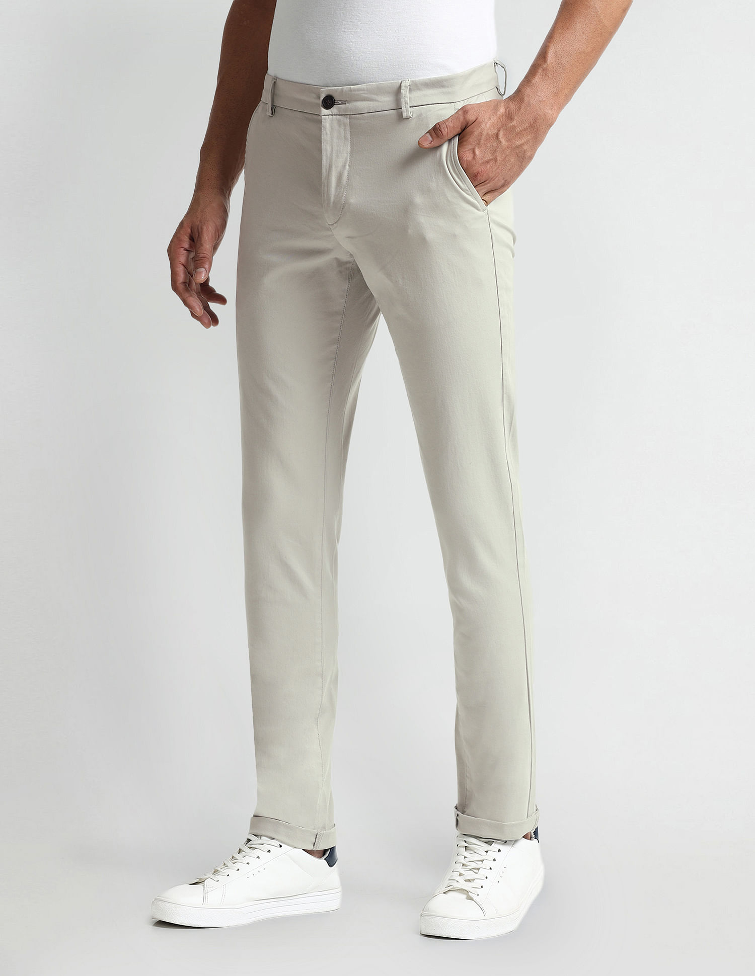 Arrow Sport Slim Fit Twill Trousers