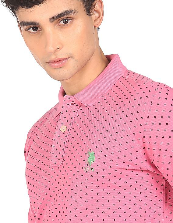 U.S. Polo Assn. All Over Print Cotton Polo Shirt