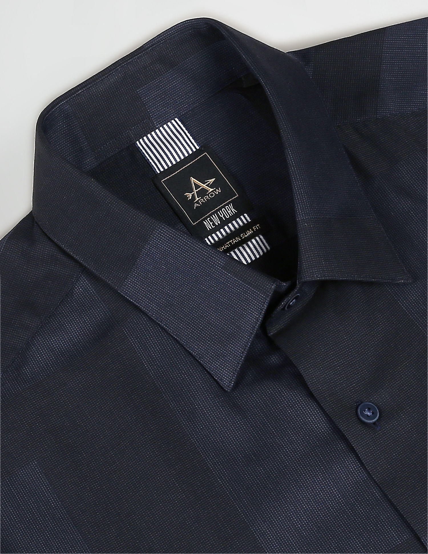 Arrow Newyork Point Collar Patterned Dobby Shirt