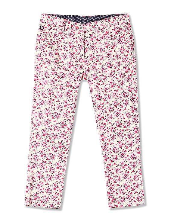 Shop Joseph Ribkoff Wide Leg Cropped Floral Trousers 242910 | Vanity Fair