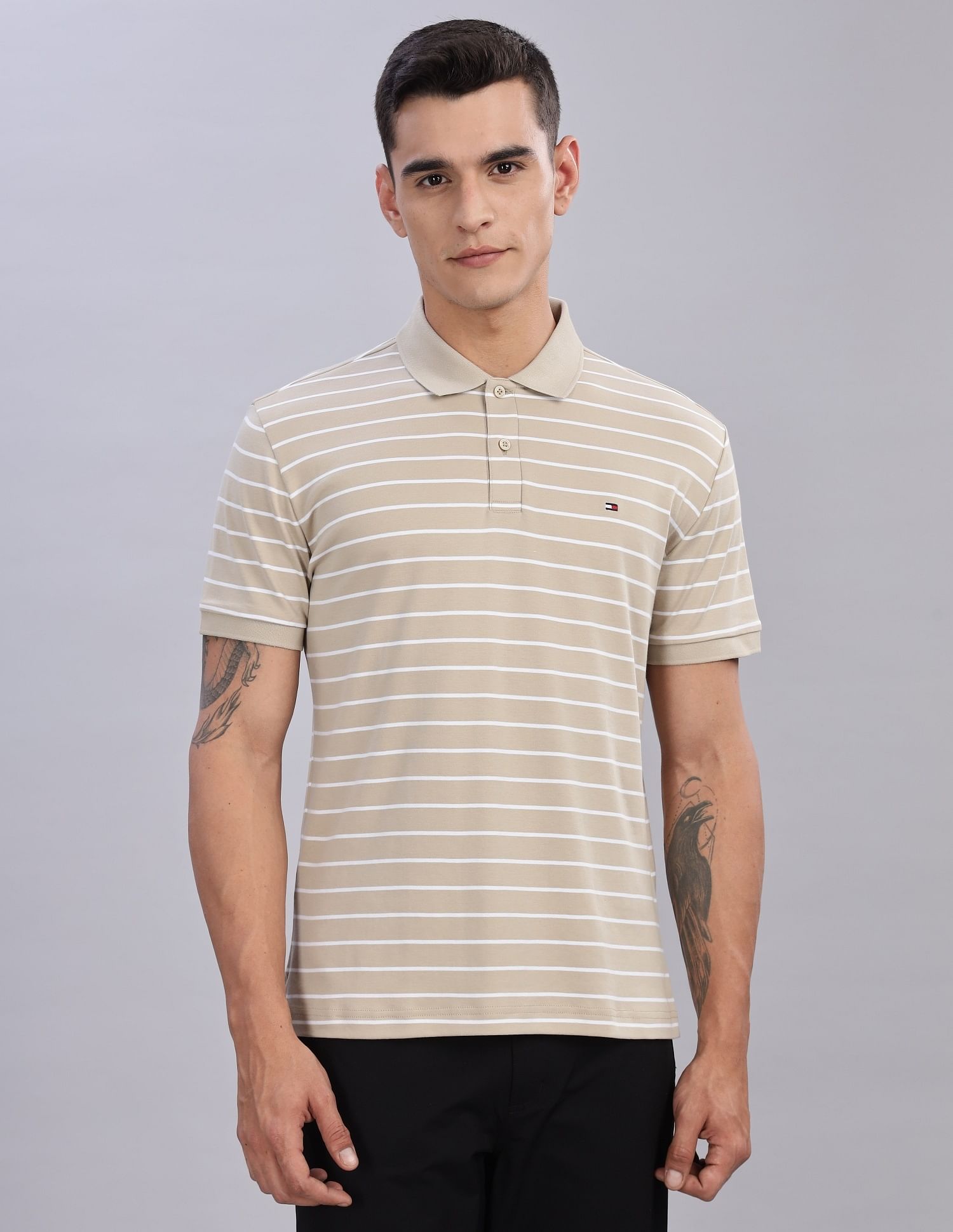 Tommy Hilfiger Striped Regular-Fit Cotton Polo Shirts