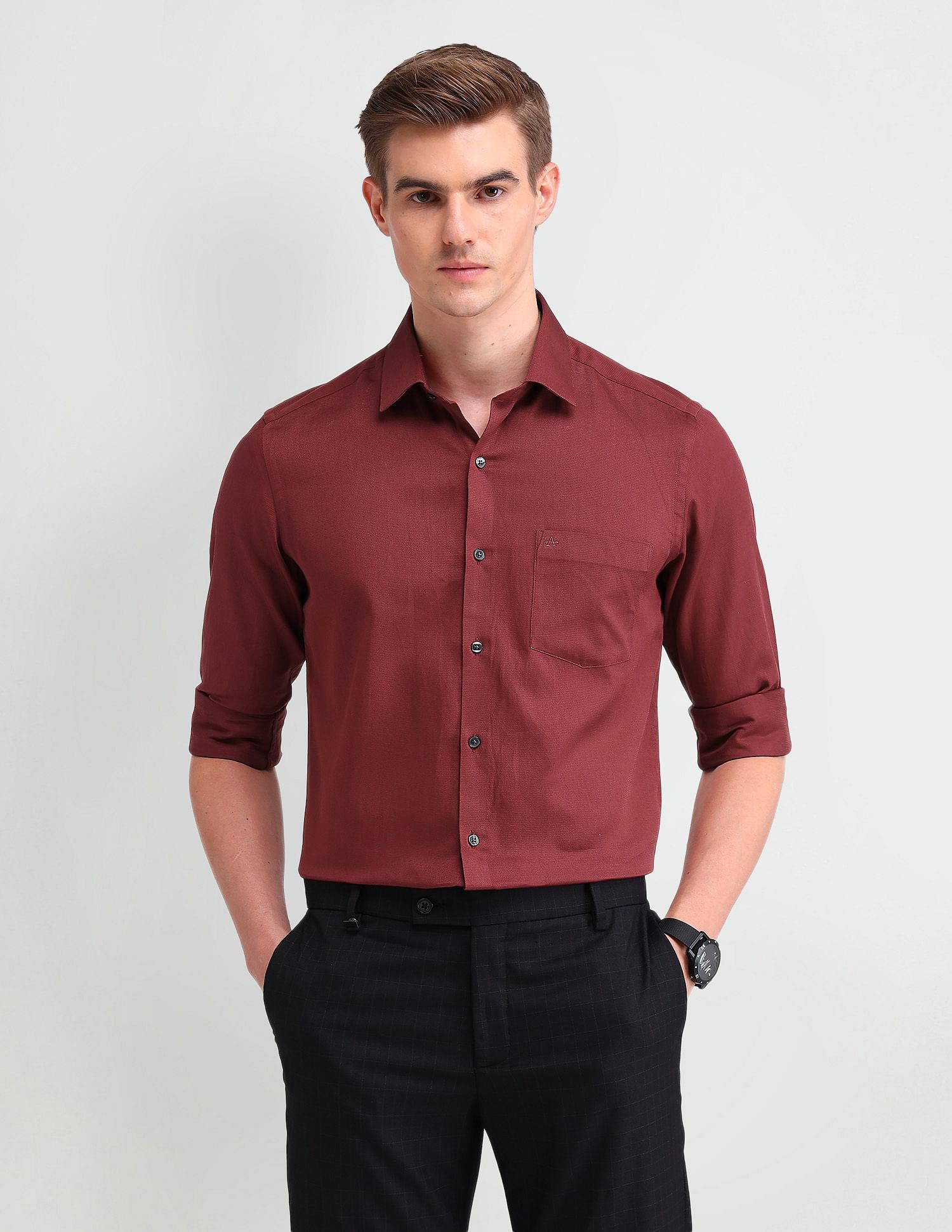 Arrow Manhattan Slim Solid Shirt