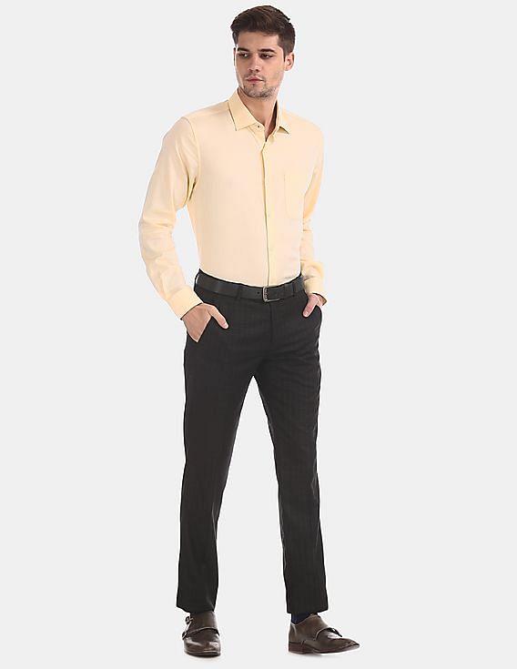 Buy Black Tailored Stretch Smart Trousers from Next India