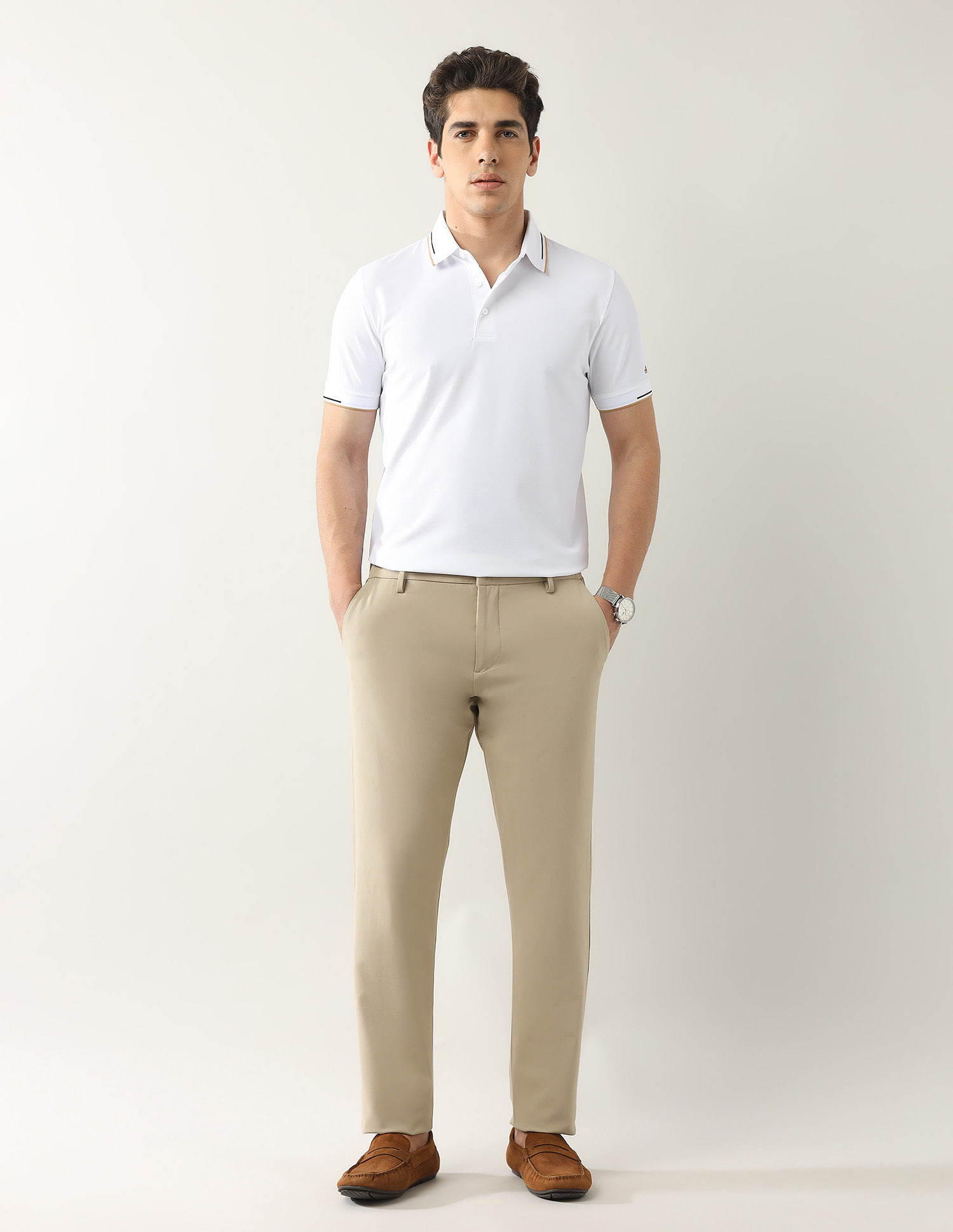 Arrow Textured Regular Fit Polo Shirt