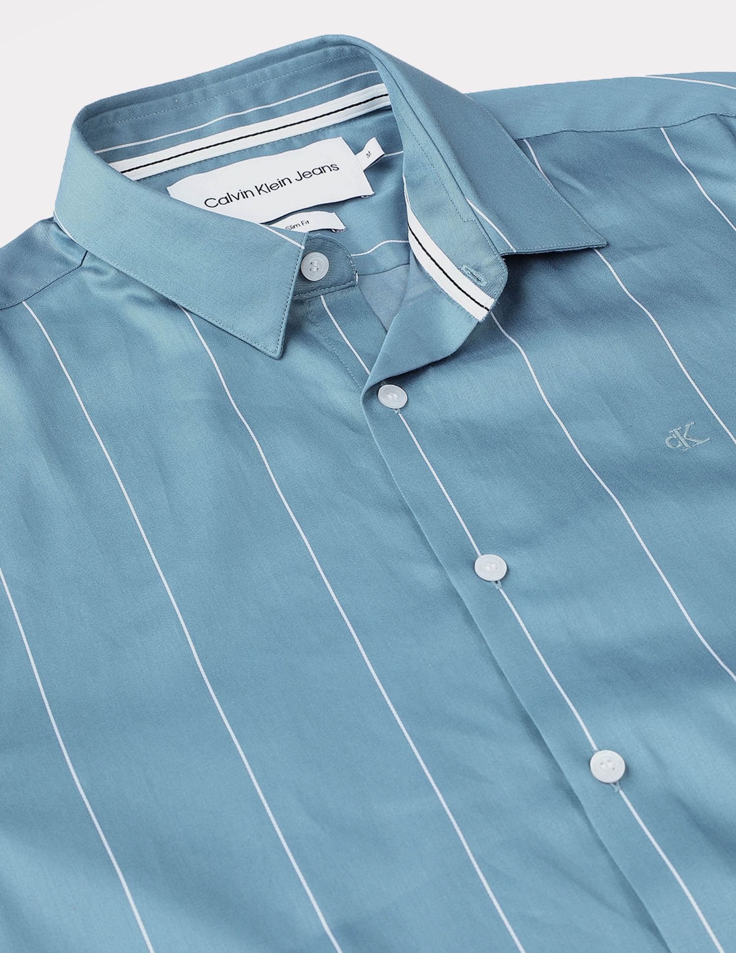 Calvin Klein Jeans Satin Vertical Striped Shirt