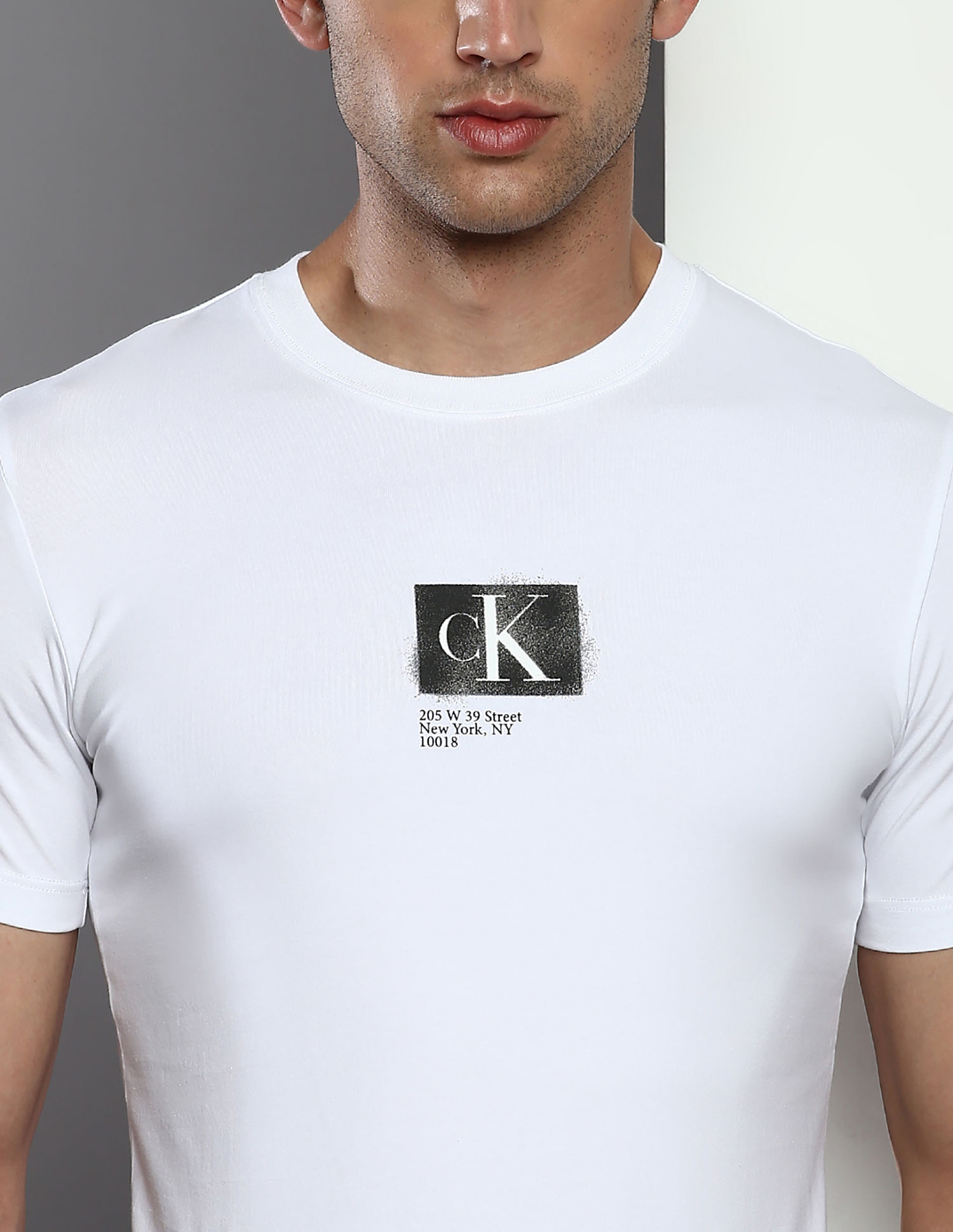 Calvin Klein Crew Neck Landscape Box T-Shirt