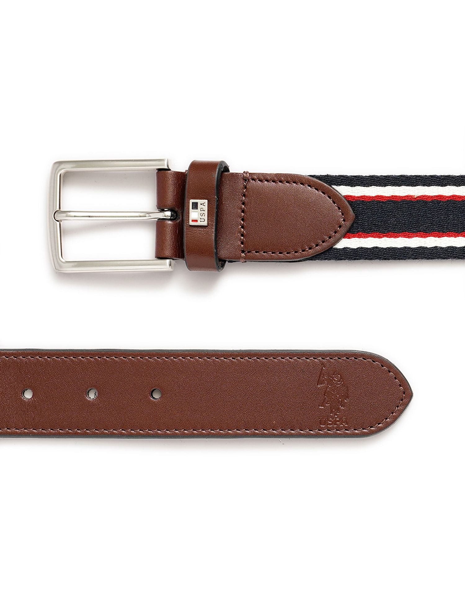 U.S. Polo Assn. Men Striped Knit Belt