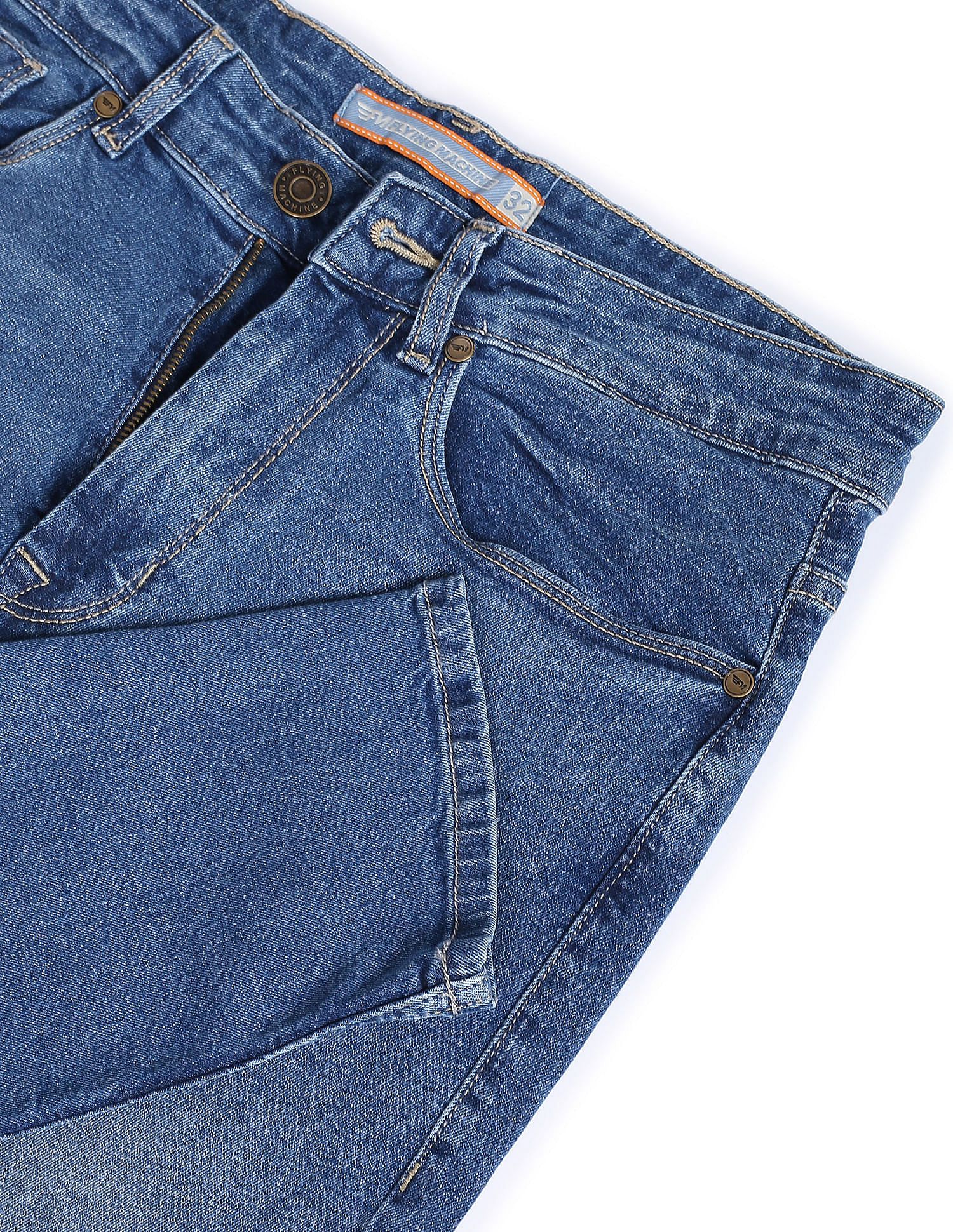 Flying Machine Stone Wash Mankle Slim Fit Jeans