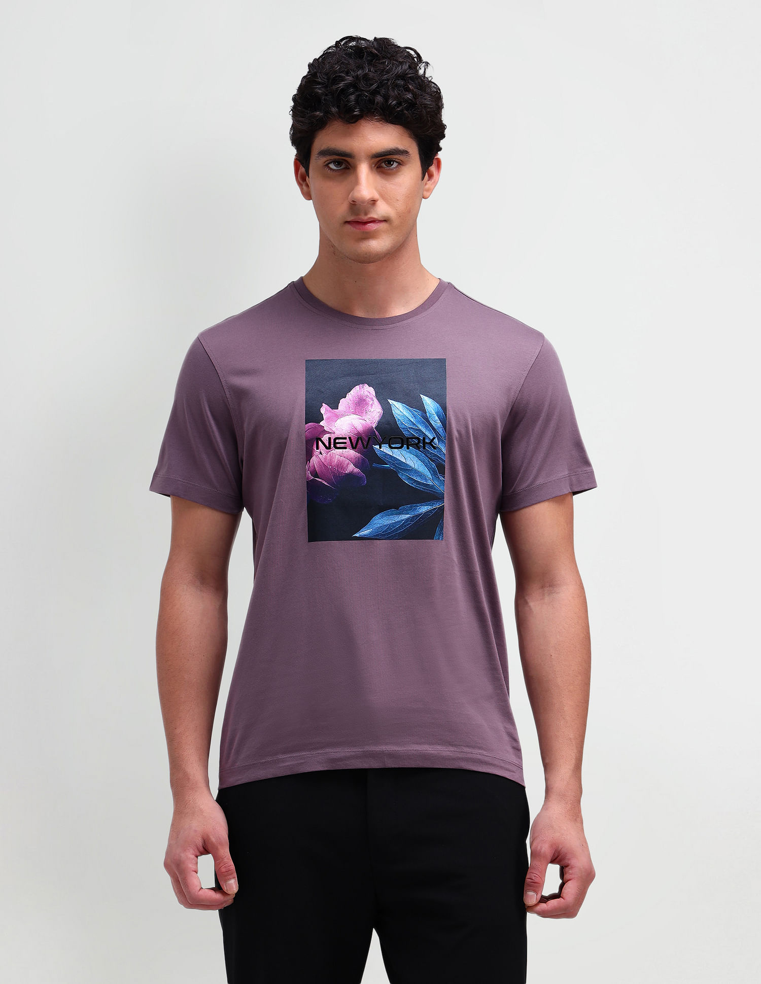 Arrow Newyork Graphic Printed Cotton T-Shirt