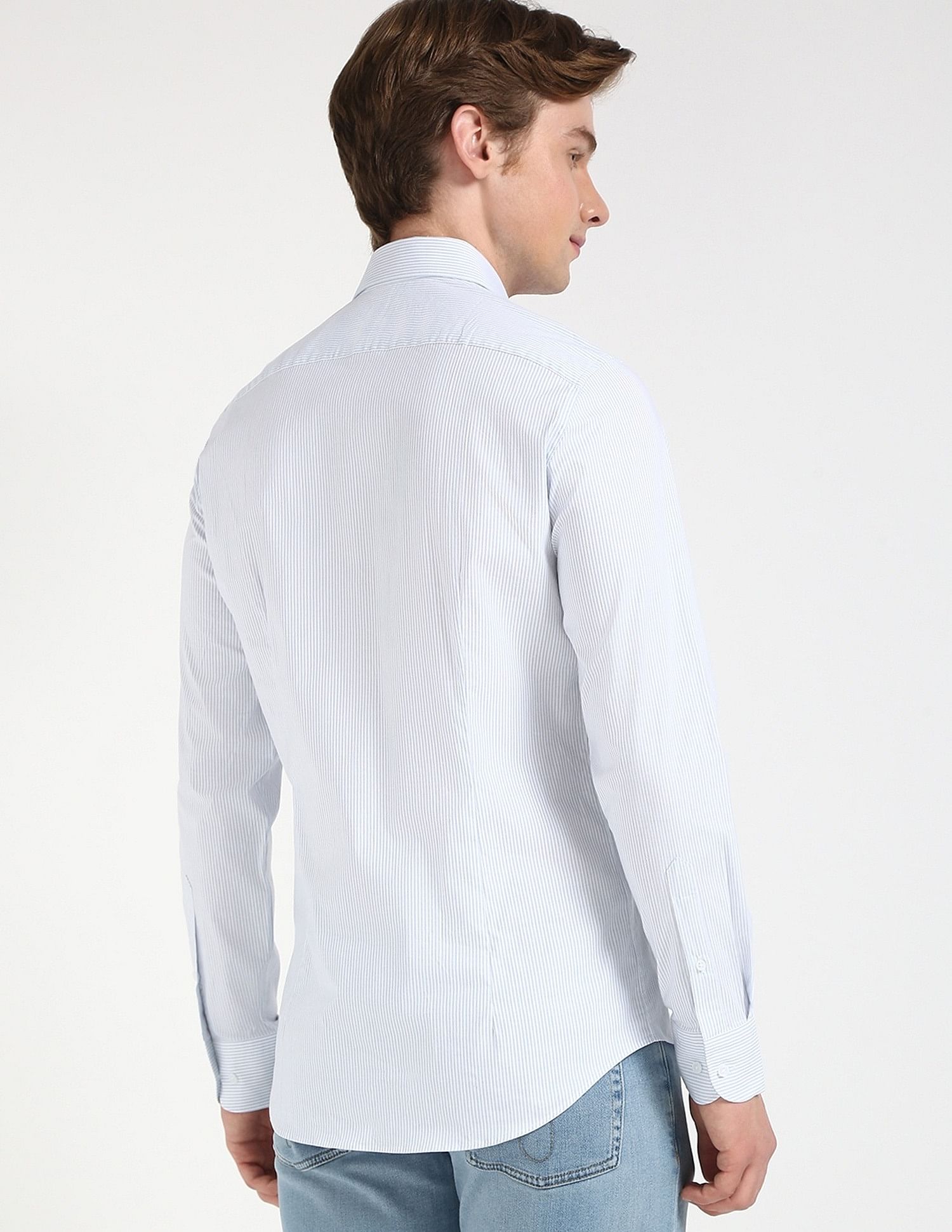 Tommy Hilfiger Striped Slim-Fit Poplin Woven Shirt