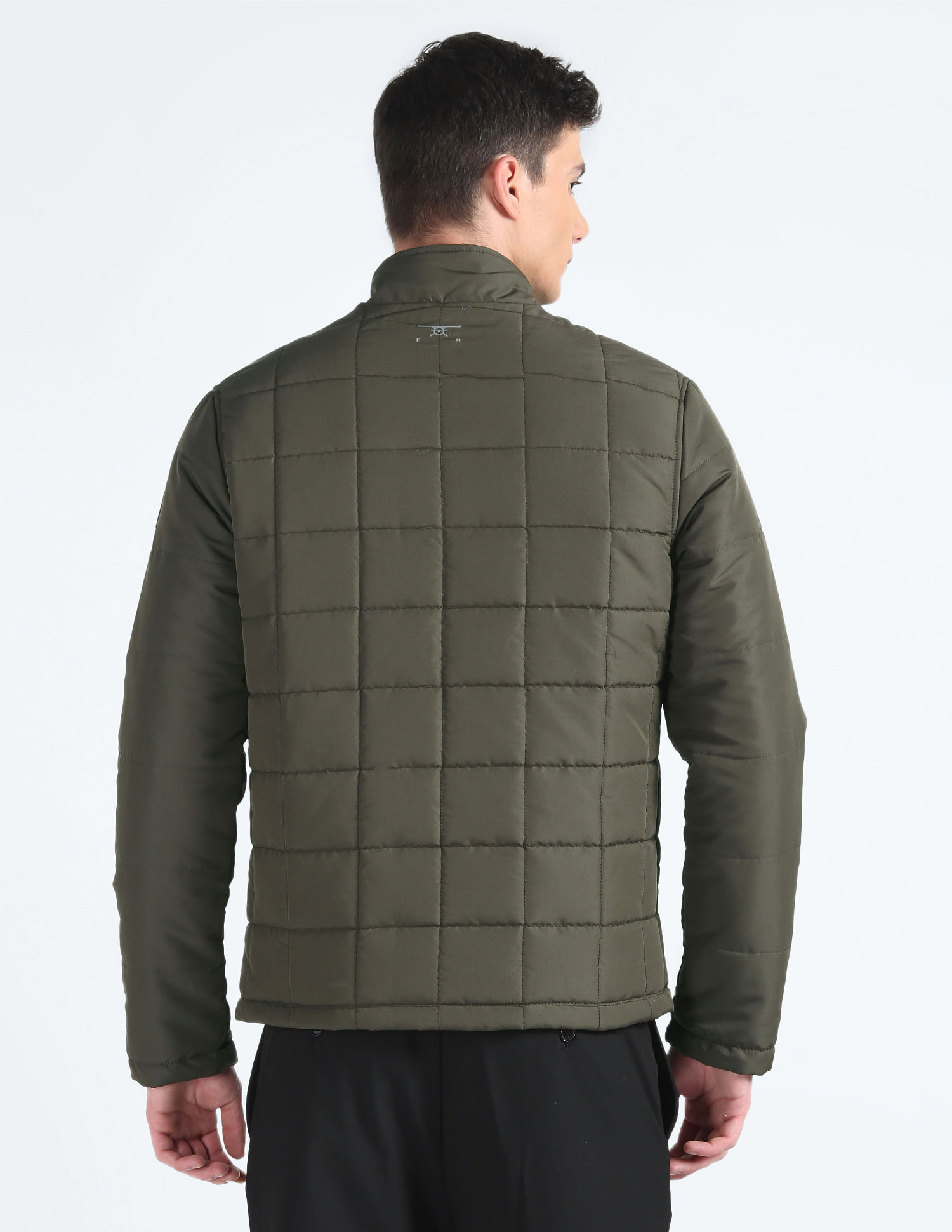 Flying Machine Stand Collar Puffer Jacket