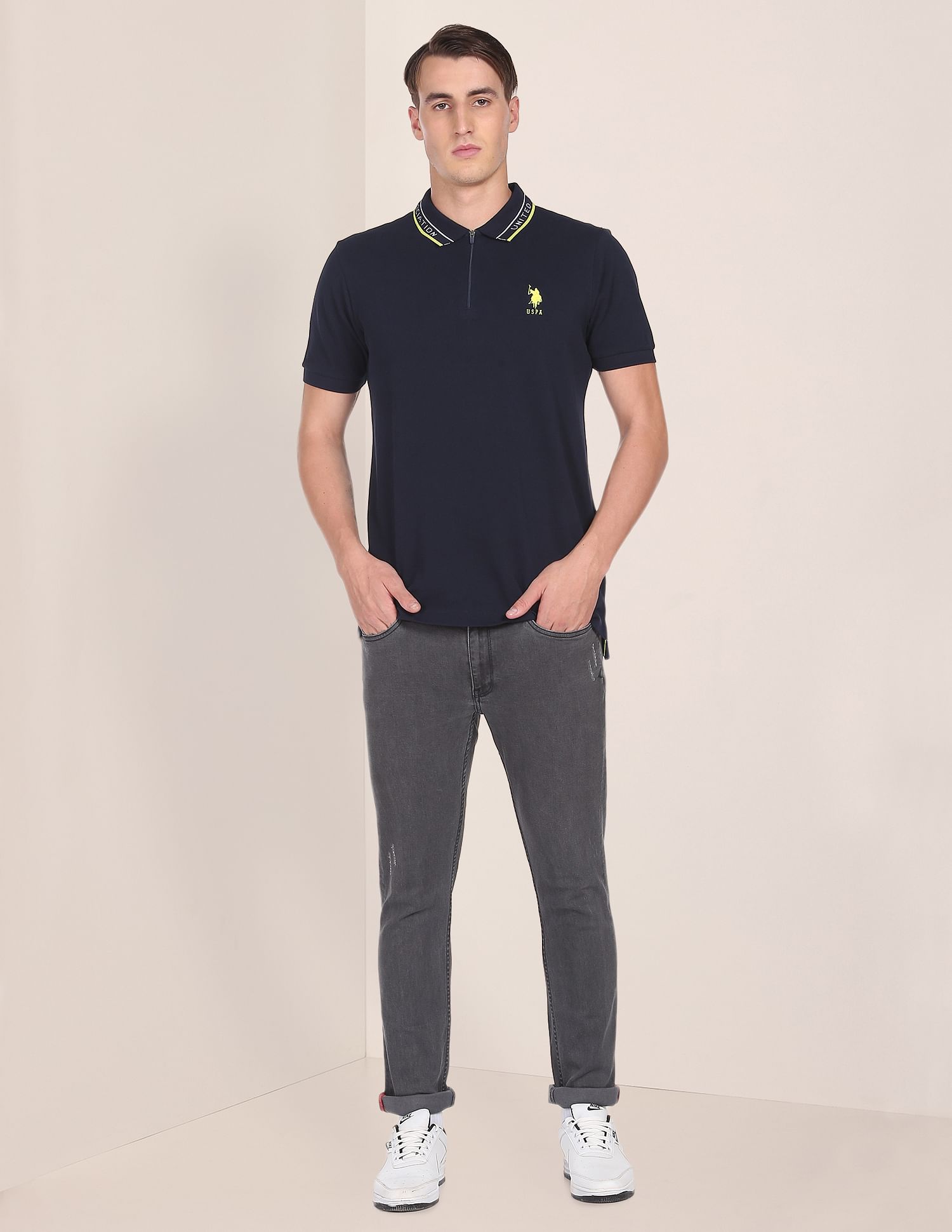U.S. Polo Assn. Pure Cotton Solid Polo Shirt