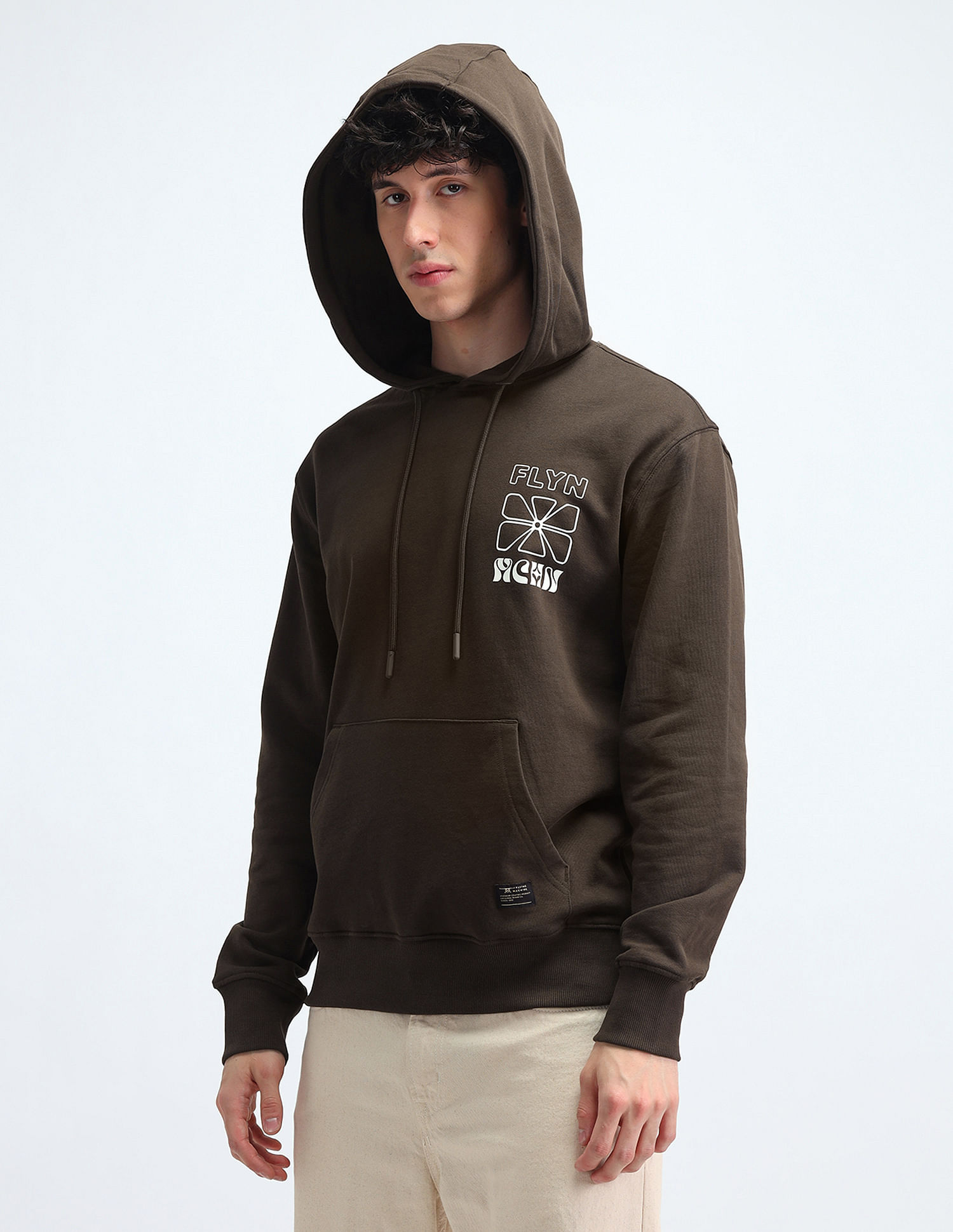 Flying Machine Brand Printed Relaxed Fit Sweatshirt