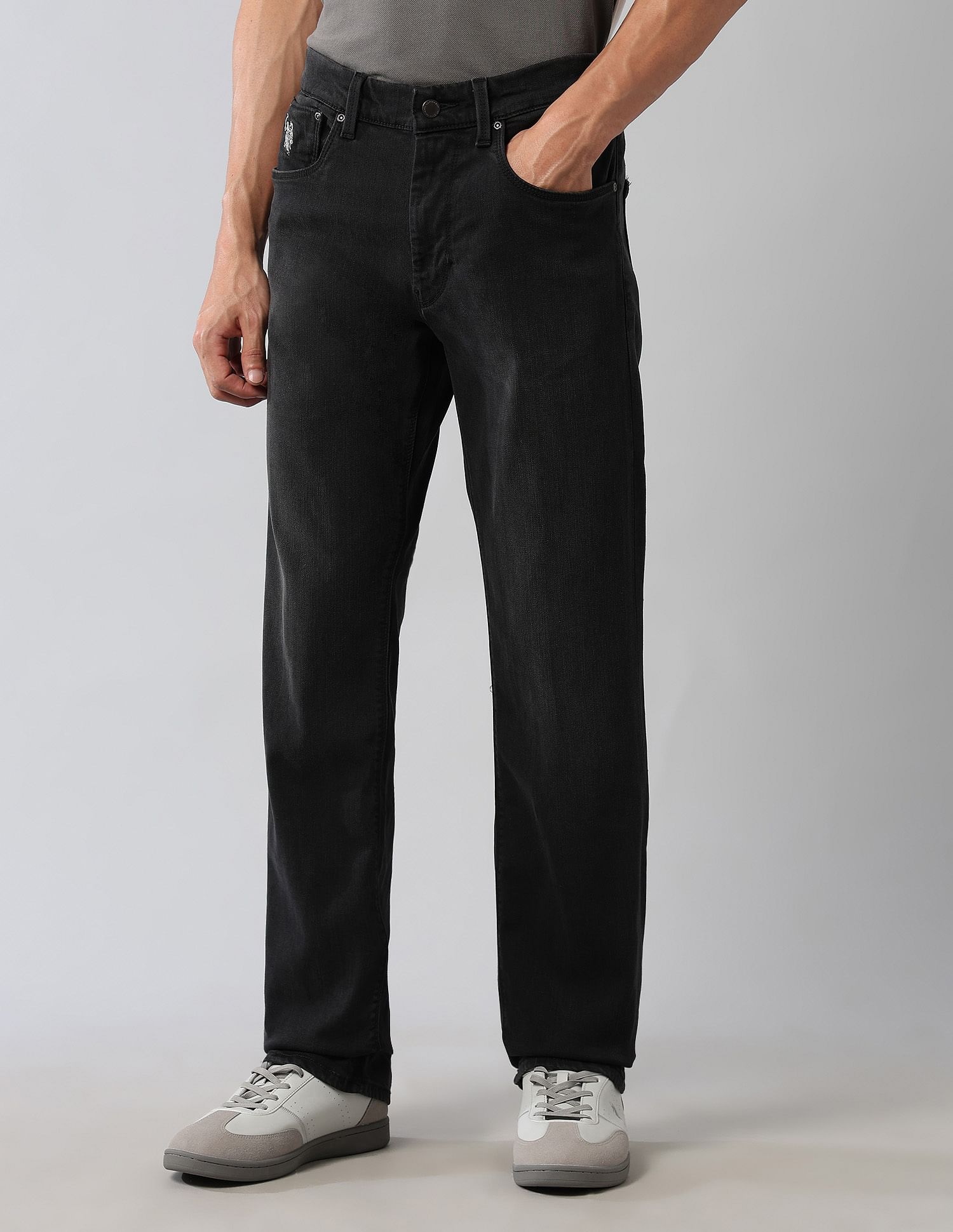 U.S. Polo Assn. Denim Co. Harold Slim Straight Fit Black Jeans