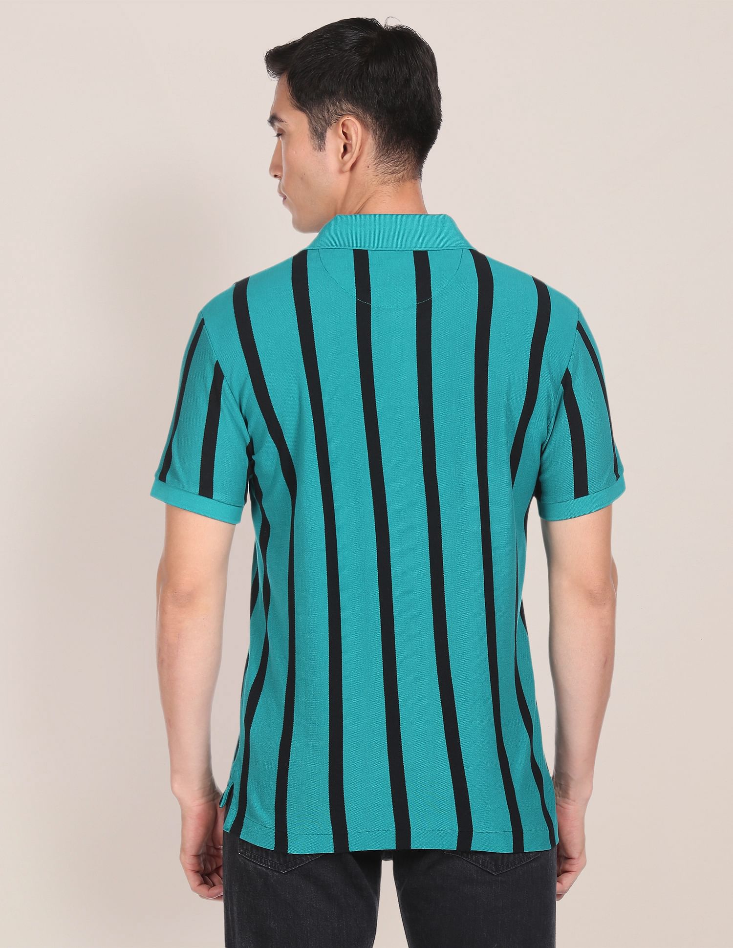 U.S. Polo Assn. Vertical Stripe Pique Polo Shirt