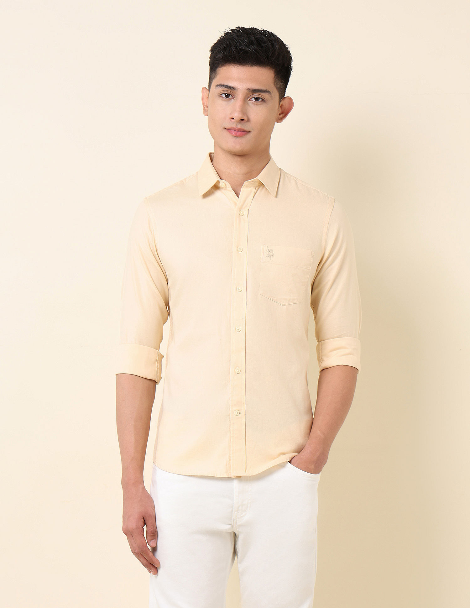 U.S. Polo Assn. Solid Pure Cotton Shirt