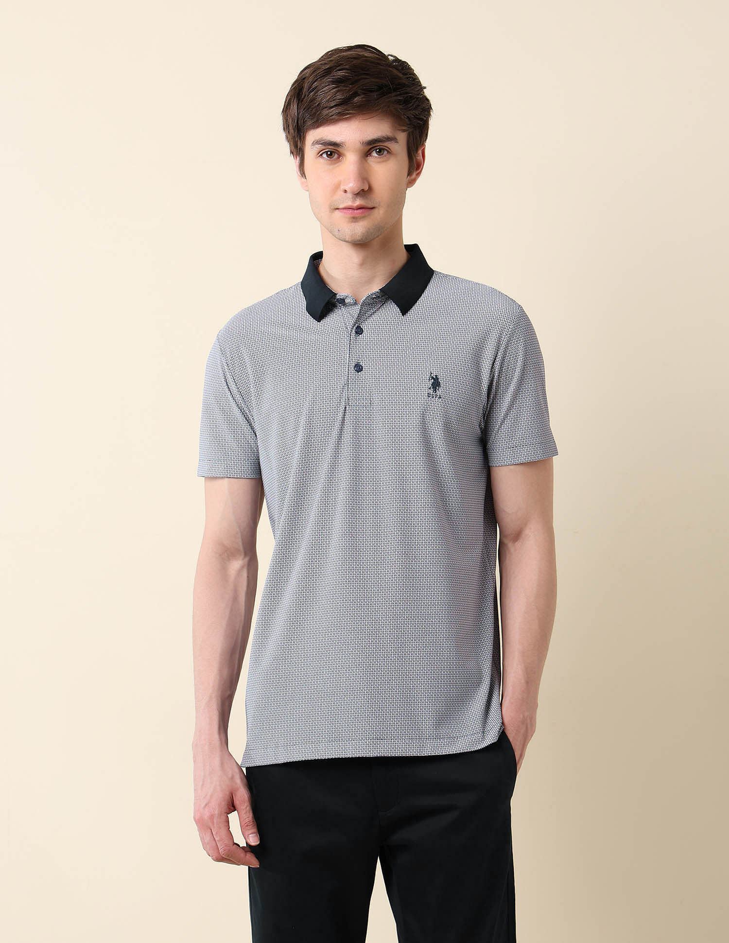 U.S. Polo Assn. All-Over Printed Classic Polo Shirt