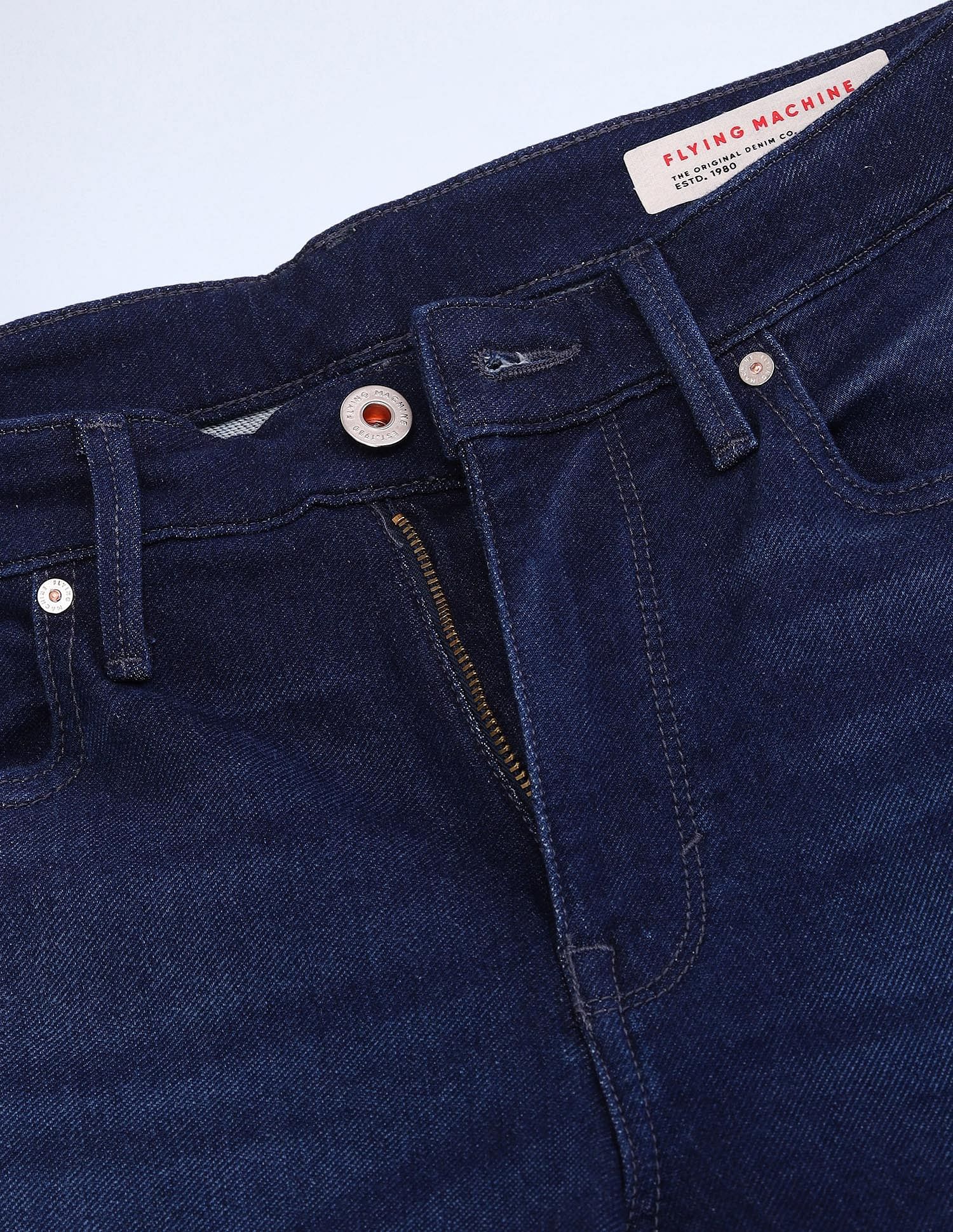 Flying Machine Freddie Slim Straight Fit Blue Jeans