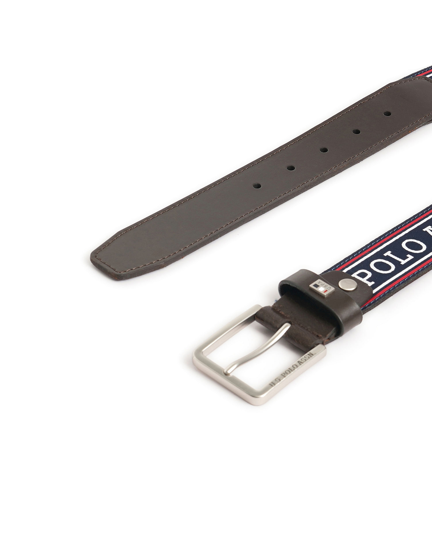 U.S. Polo Assn. Monaco Brand Stripe Knit Belt