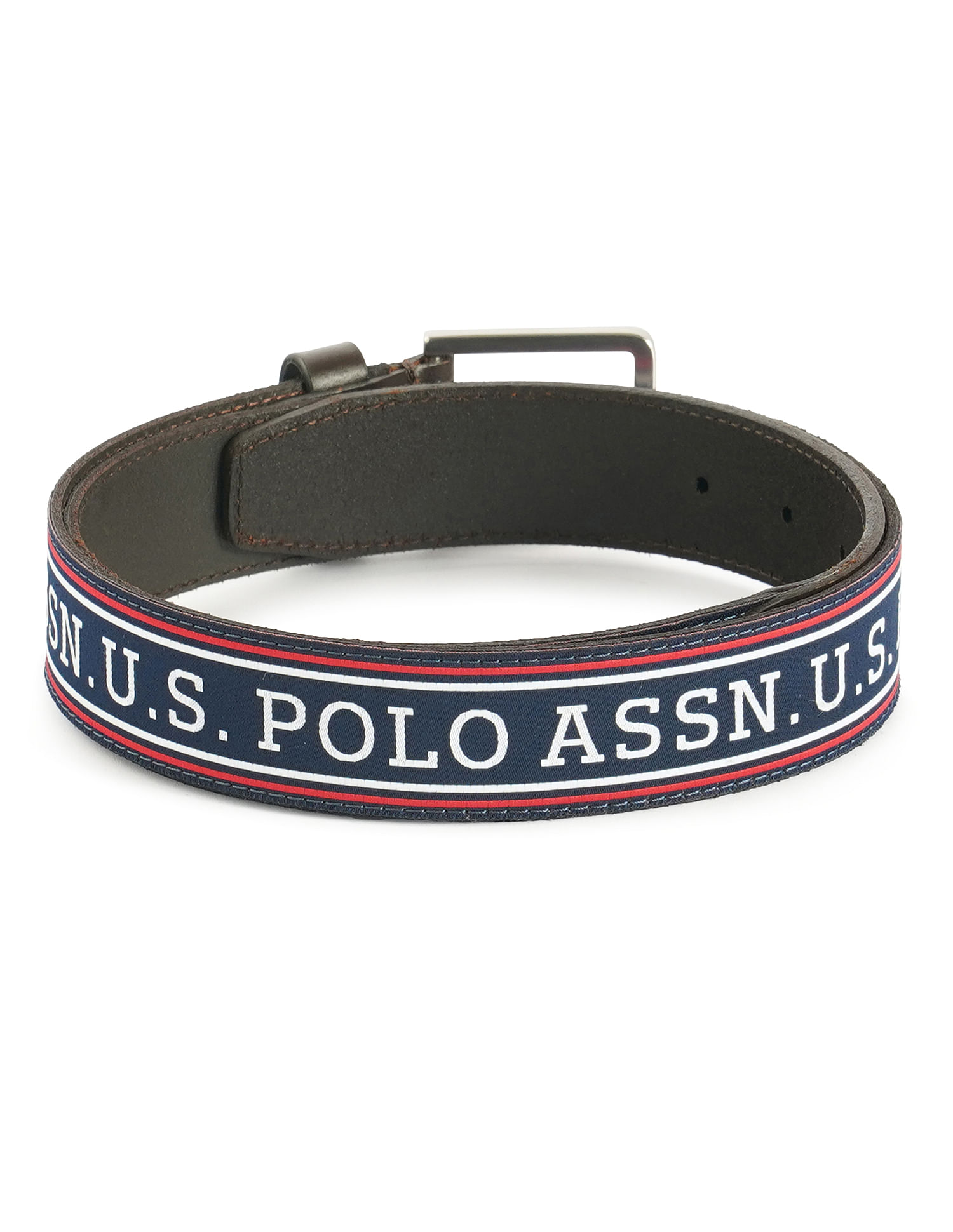 U.S. Polo Assn. Monaco Brand Stripe Knit Belt