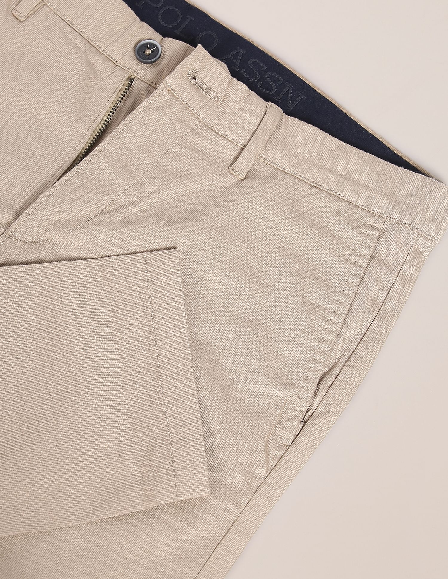 U.S. Polo Assn. Mid Rise Flat Front Solid Trousers