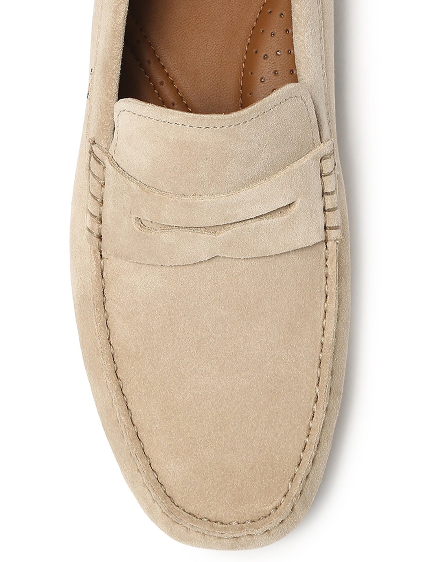 Buy Tommy Hilfiger Solid Beige Leather Loafers - NNNOW.com
