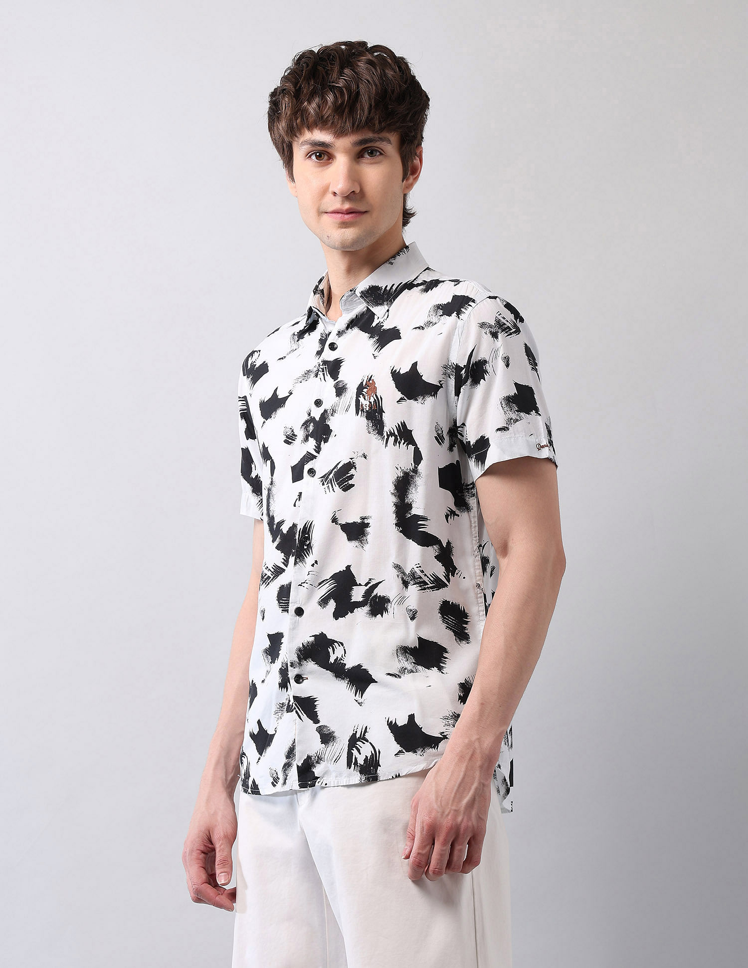 U.S. Polo Assn. Denim Co. Abstract Printed Regular Fit Shirt