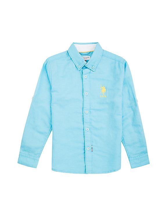U.S. Polo Assn. Kids Boys Button Down Linen Shirt
