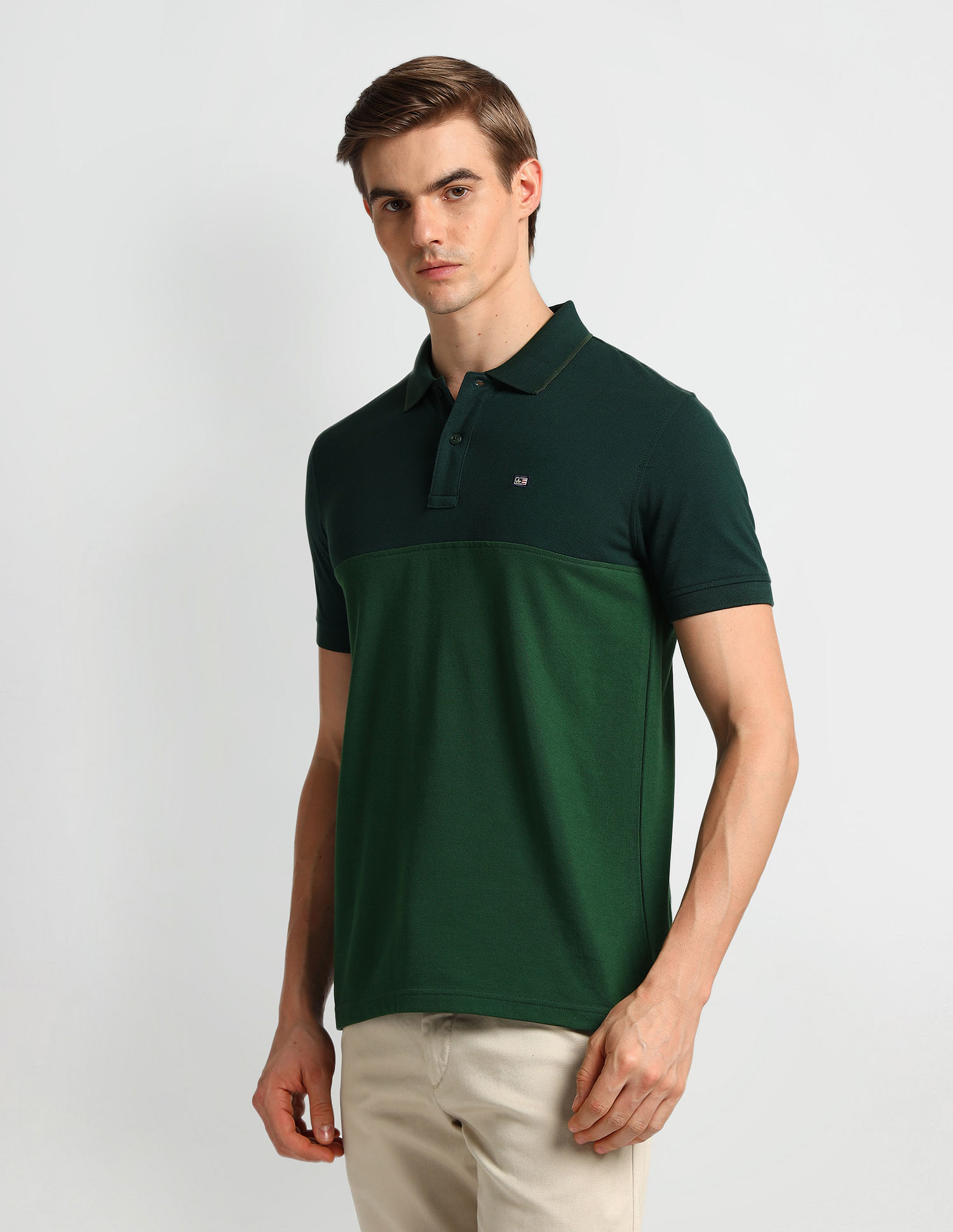 Arrow Sport Regular Fit Clourblocked Polo Shirt