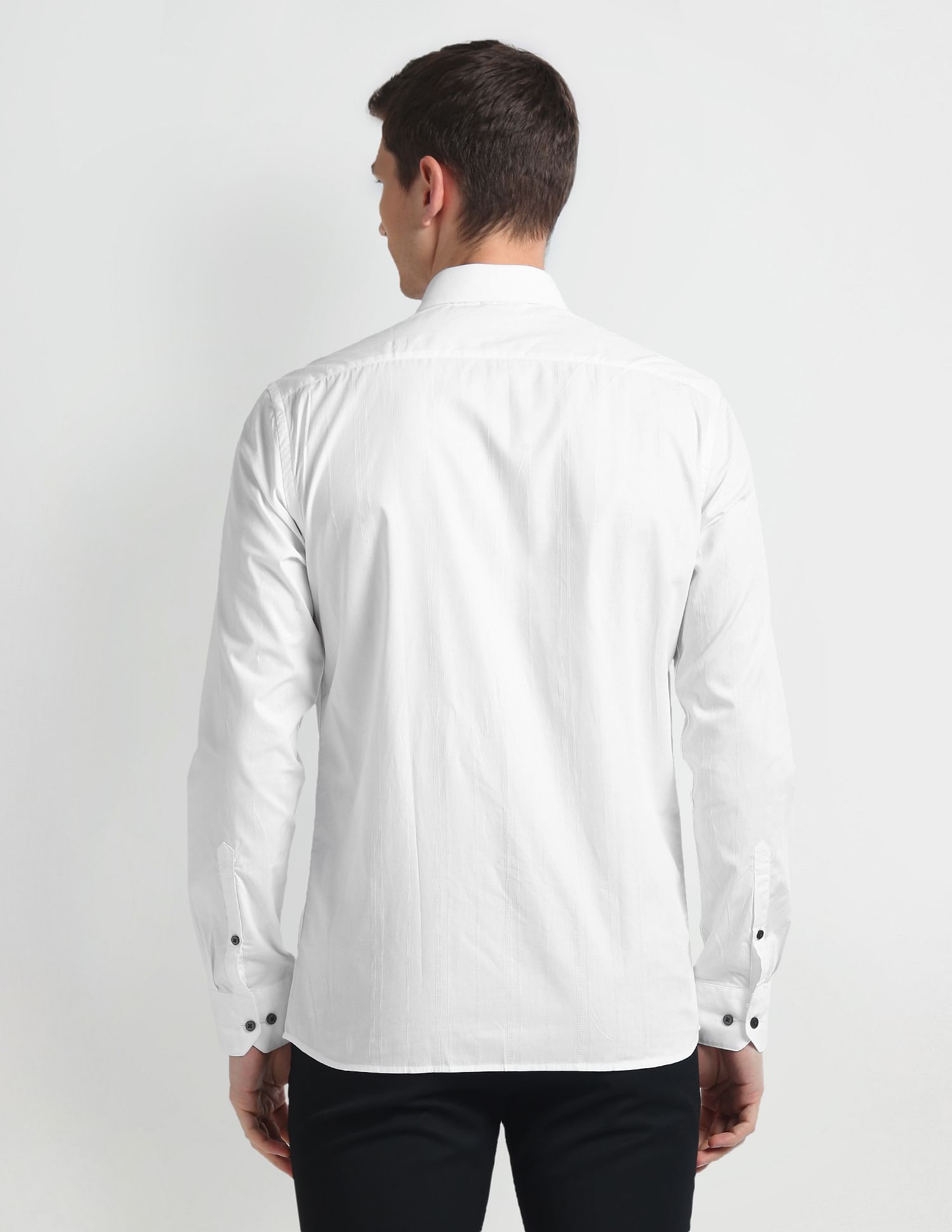 Arrow Newyork Self Design Cotton Shirt