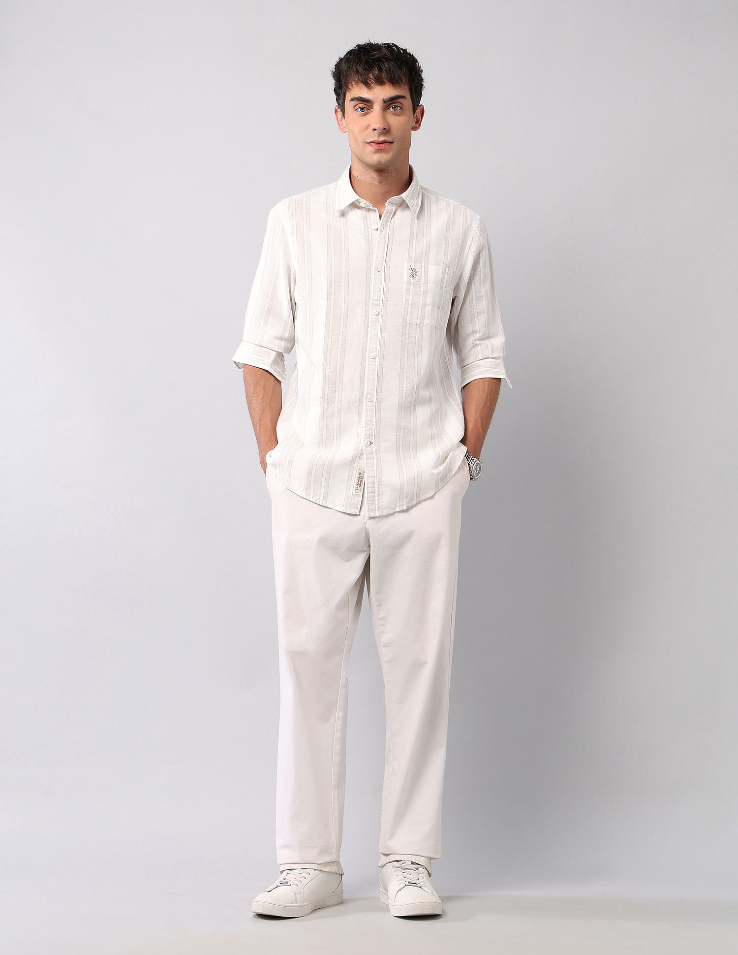 U.S. Polo Assn. Denim Co. Vertical Striped Regular Fit Shirt