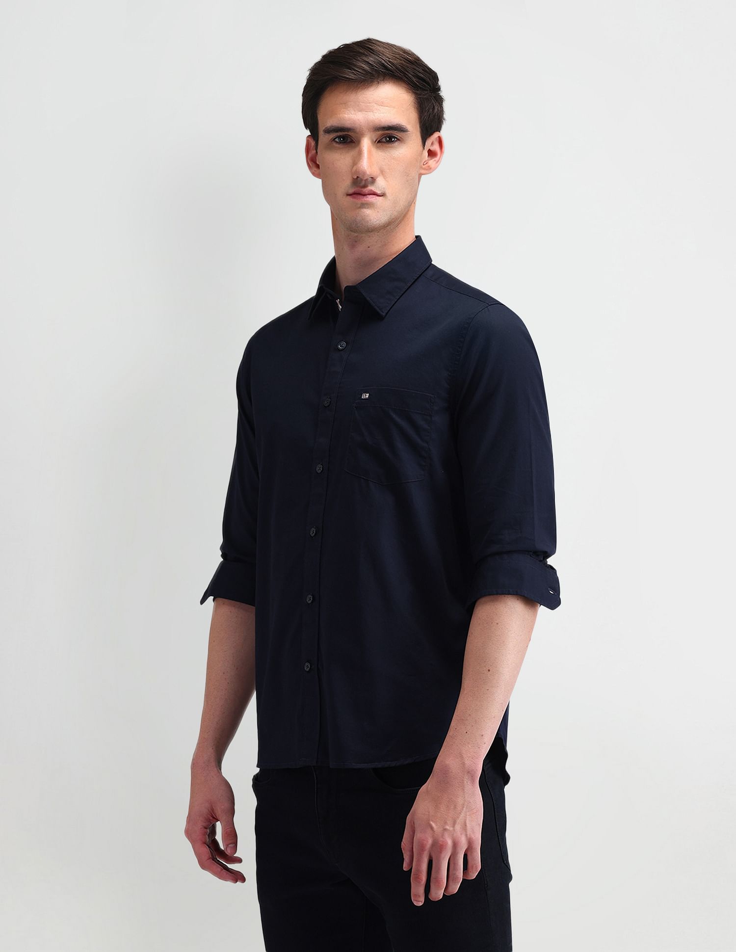 Arrow Sport Tailored Fit Solid Shirt