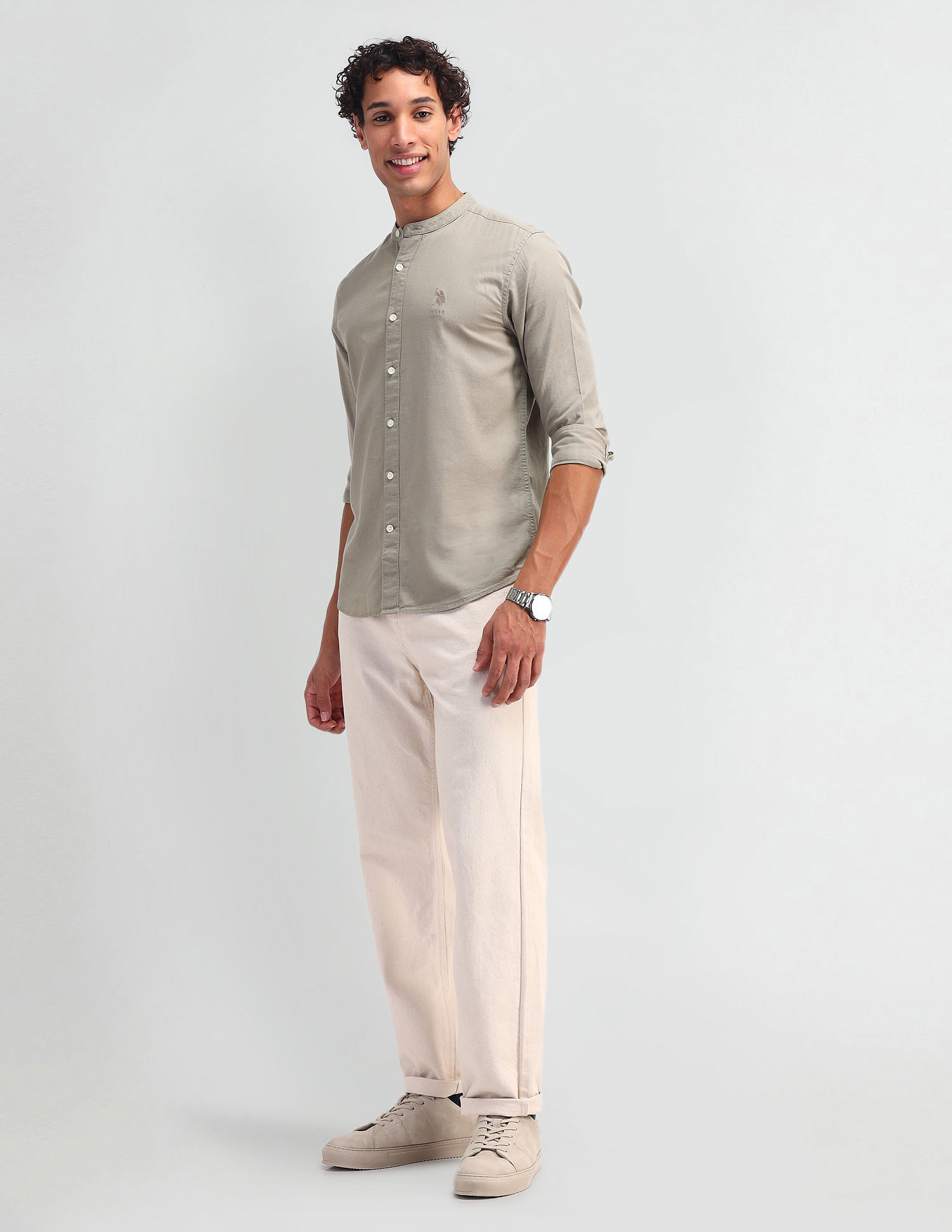 U.S. Polo Assn. Denim Co. Slim Fit Solid Shirt