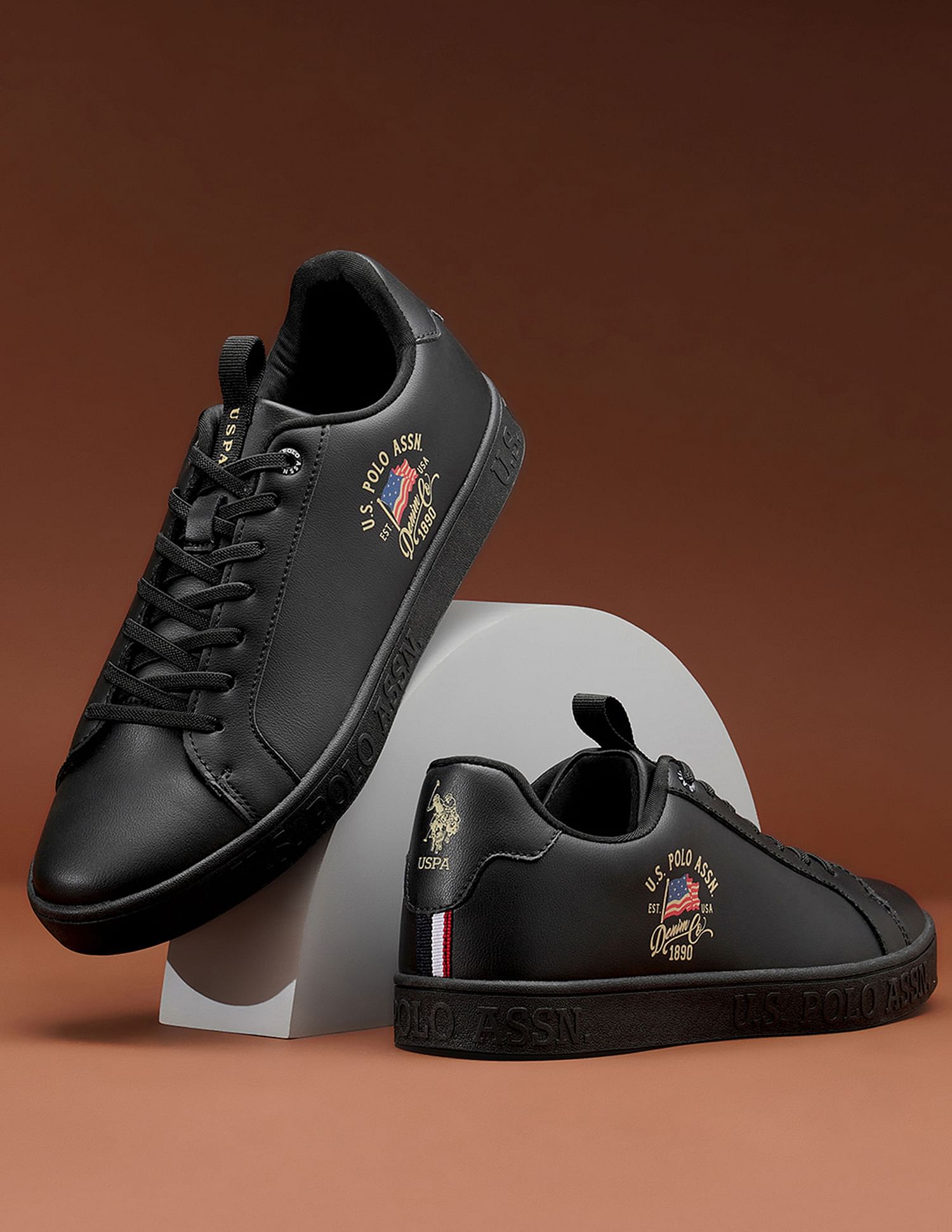 Buy U.S. Polo Assn. Men Lars 2.0 Black All Day Sneakers NNNOW