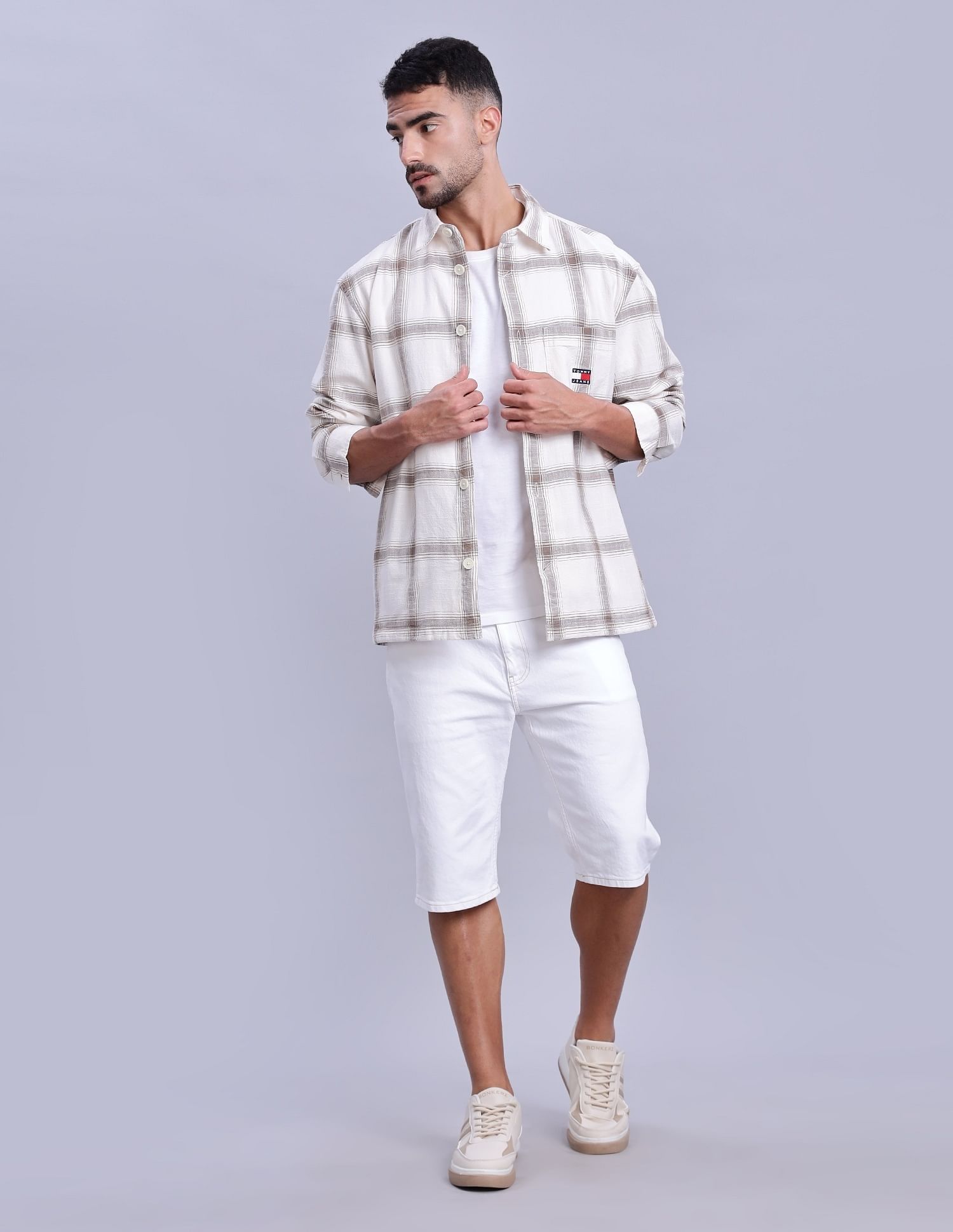 Tommy Hilfiger Checked Oversized-Fit Woven Shirts