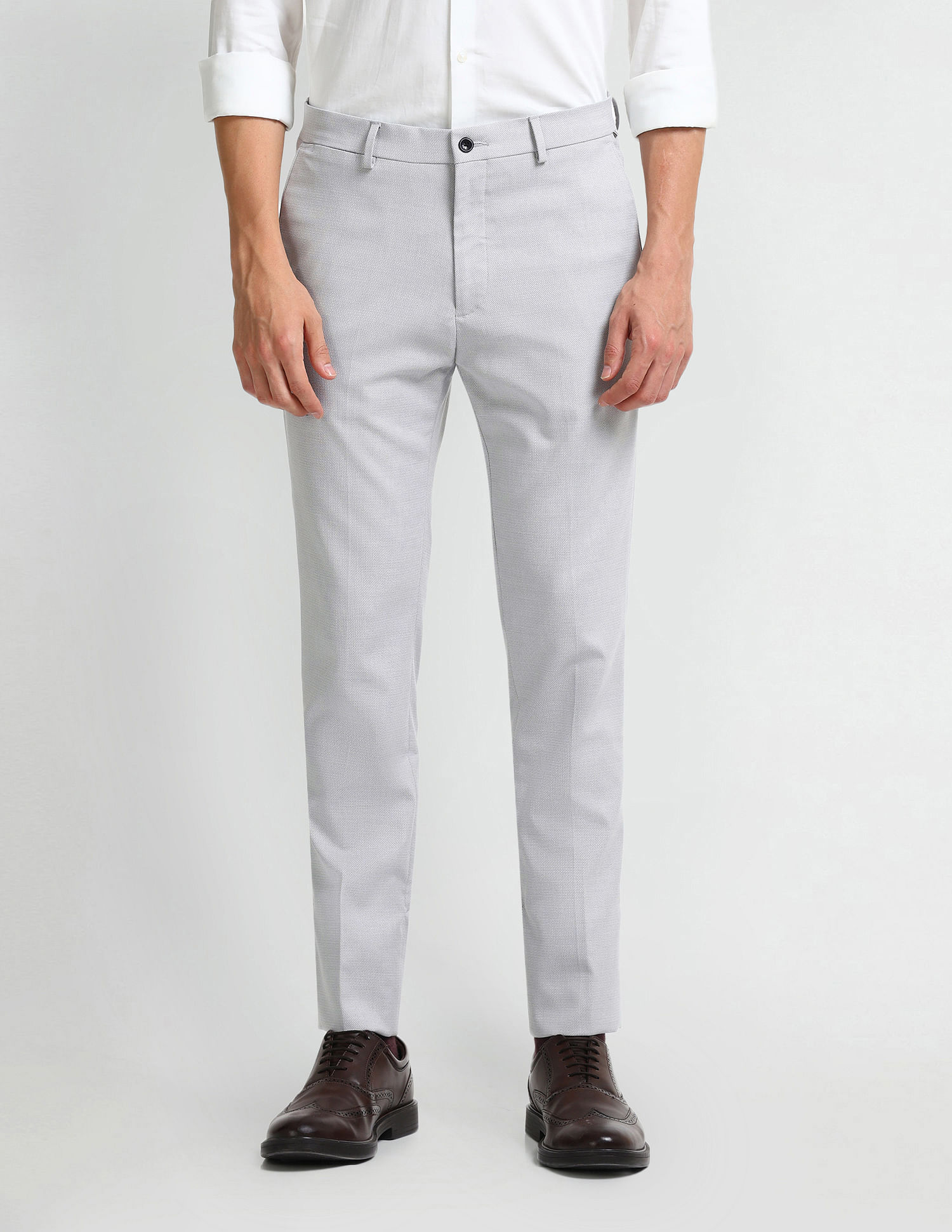 Arrow Newyork Smart Flex Super Slim Fit Trousers