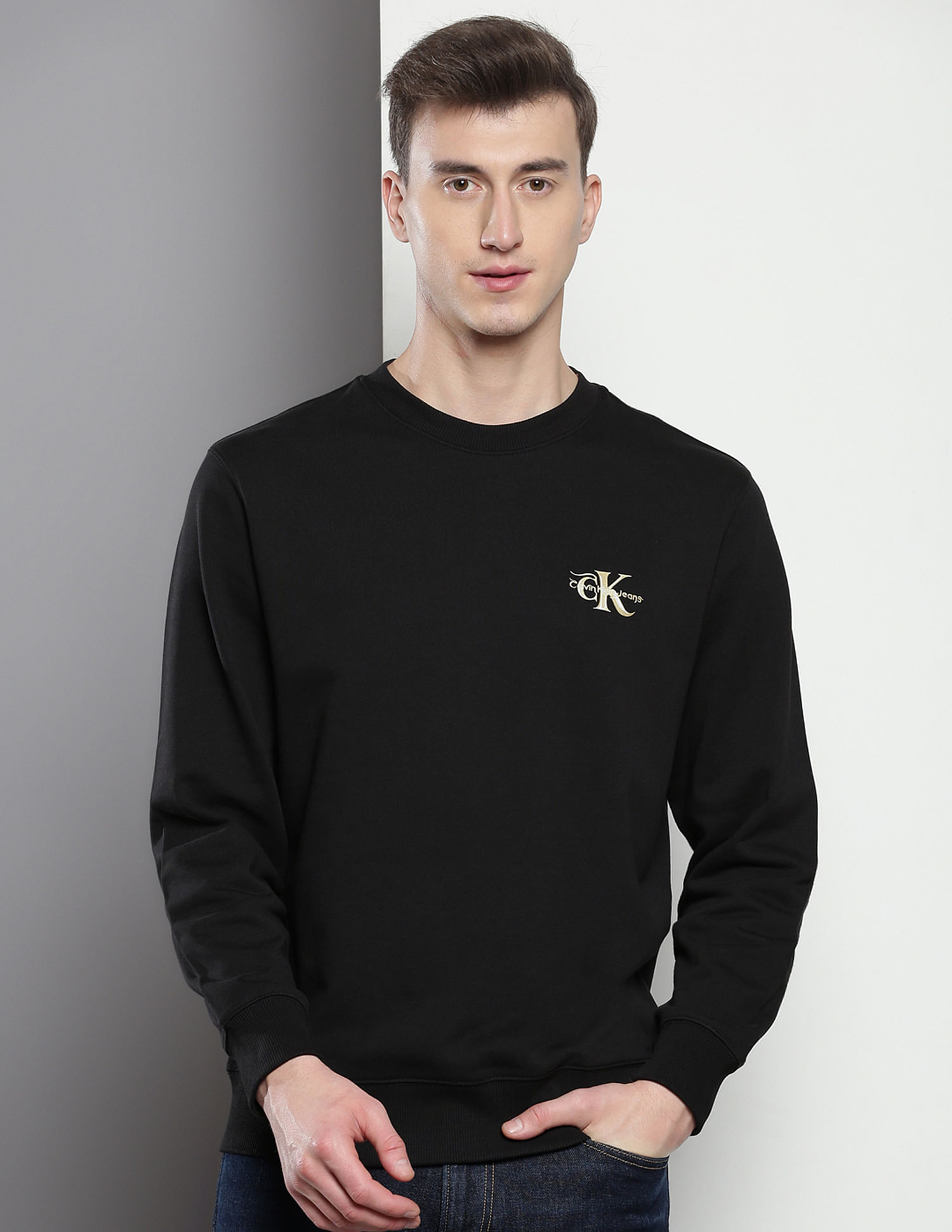 Calvin Klein Crew Neck Cotton Sweatshirt